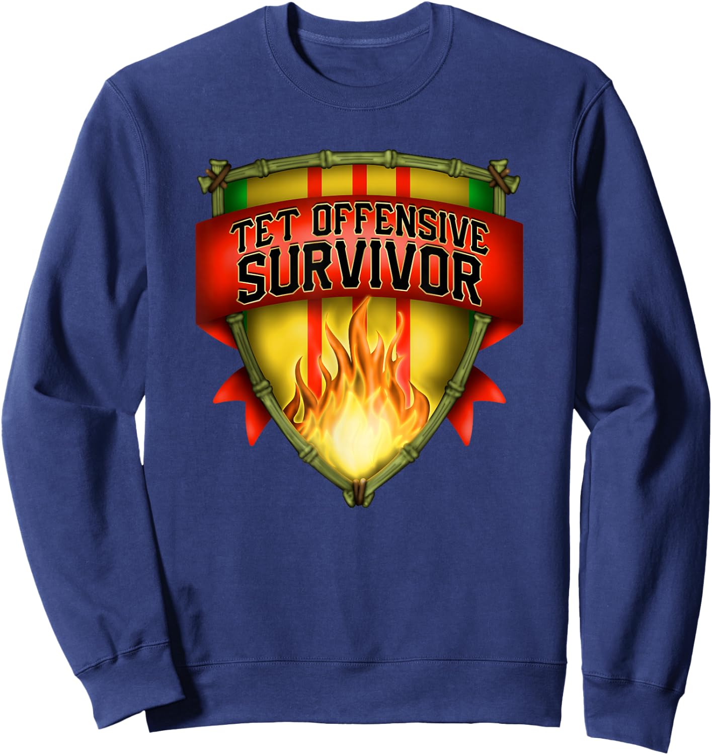 Vietnam Veteran Tet Offensive Survivor Sweatshirt - Sweatshirt | Navy