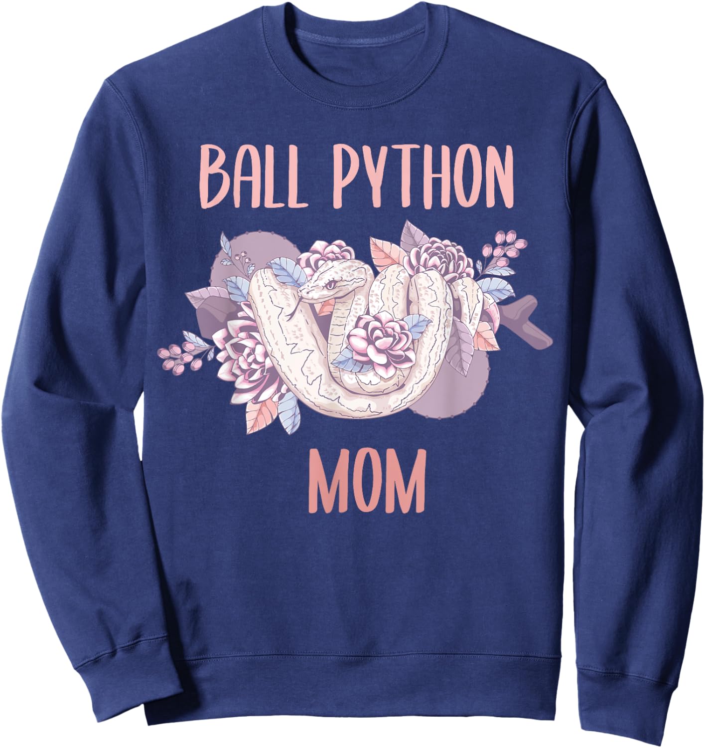 Ball Python Mom Snake Ball Python Sweatshirt - Sweatshirt | Navy