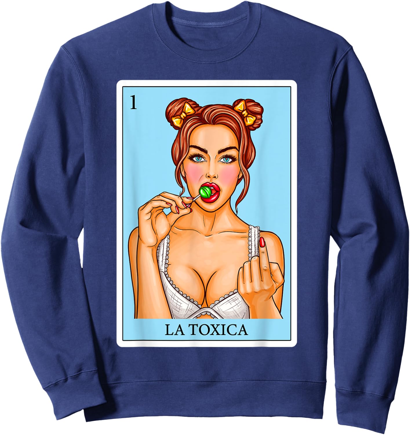 Toxica Women Gifts Spanish-Mexican Bingo Girls - La Toxica Sweatshirt - Sweatshirt | Navy