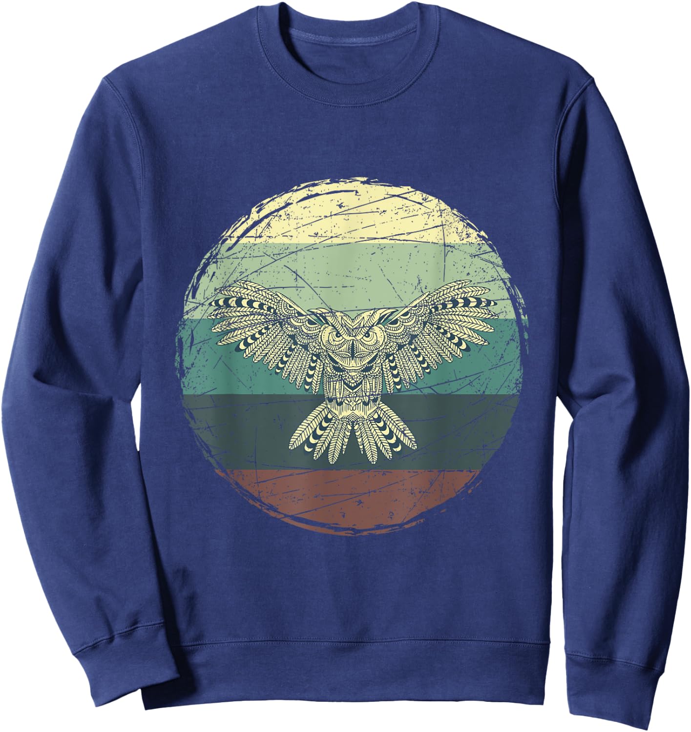 Retro Owl Sweatshirt - Sweatshirt | Navy