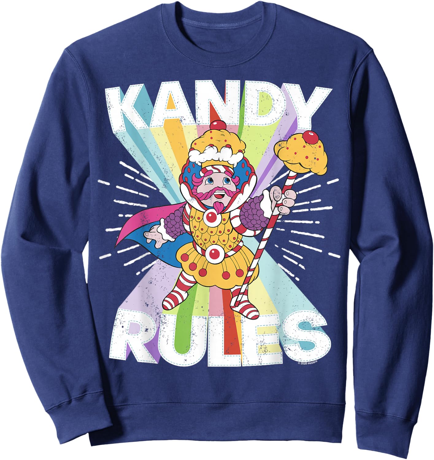 Candy Land Kandy Rules Rainbow King Kandy Vintage Sweatshirt - Sweatshirt | Navy