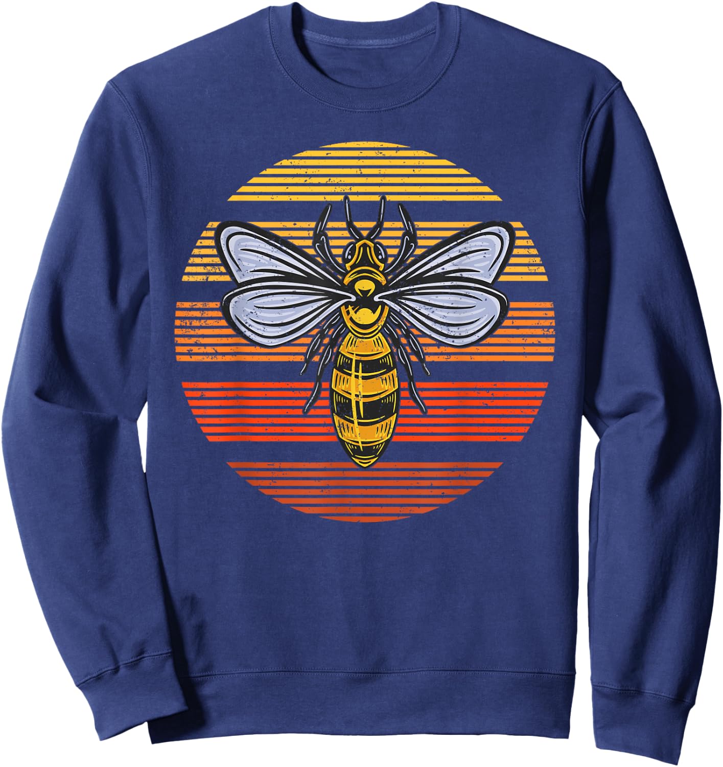 Wasp Insect Bird Lover Gift Vintage Retro Wasp Sweatshirt - Sweatshirt | Navy