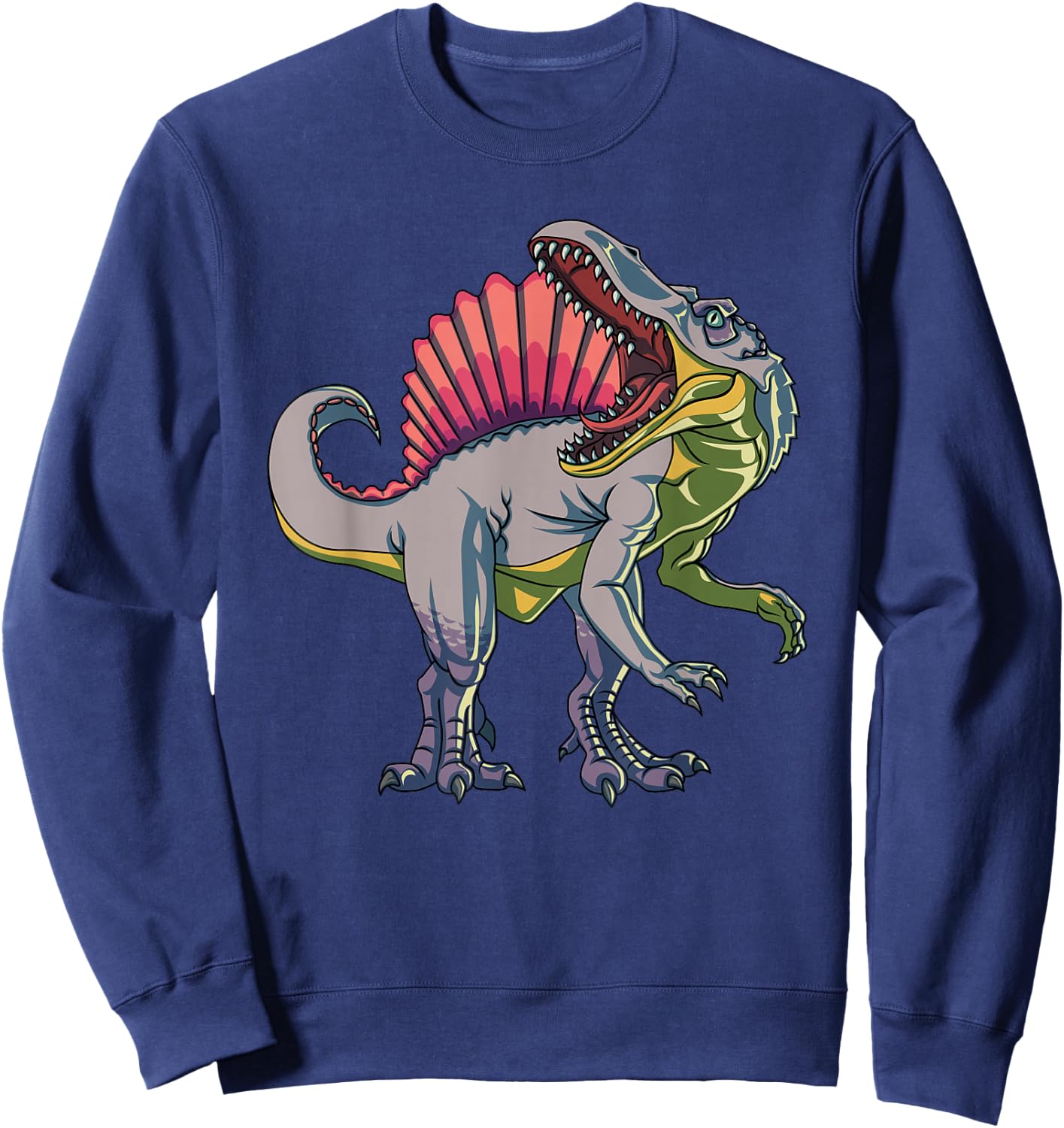 Realistic Spinosaurus Dinosaur Prehistoric Wildlife Sweatshirt - Sweatshirt | Navy