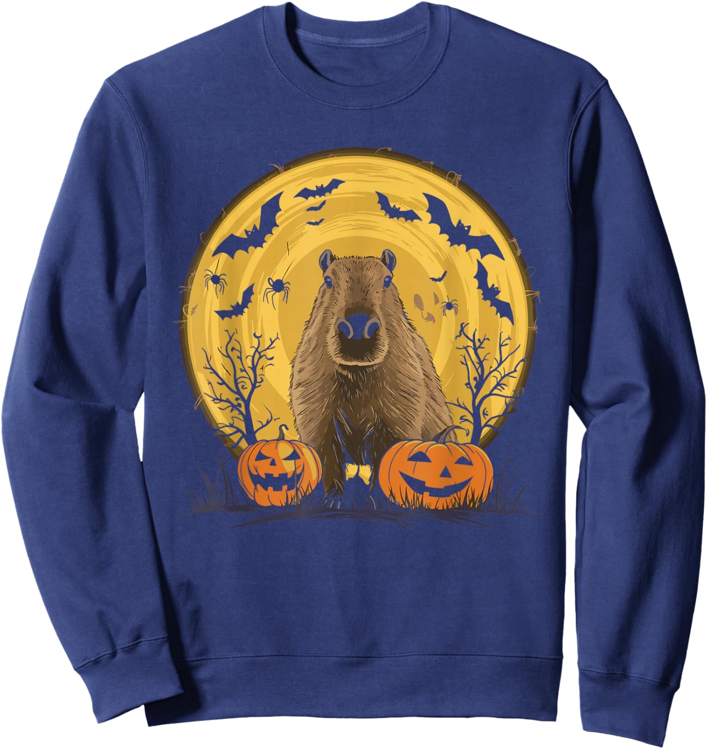 Capybara Halloween Sweatshirt - Sweatshirt | Navy