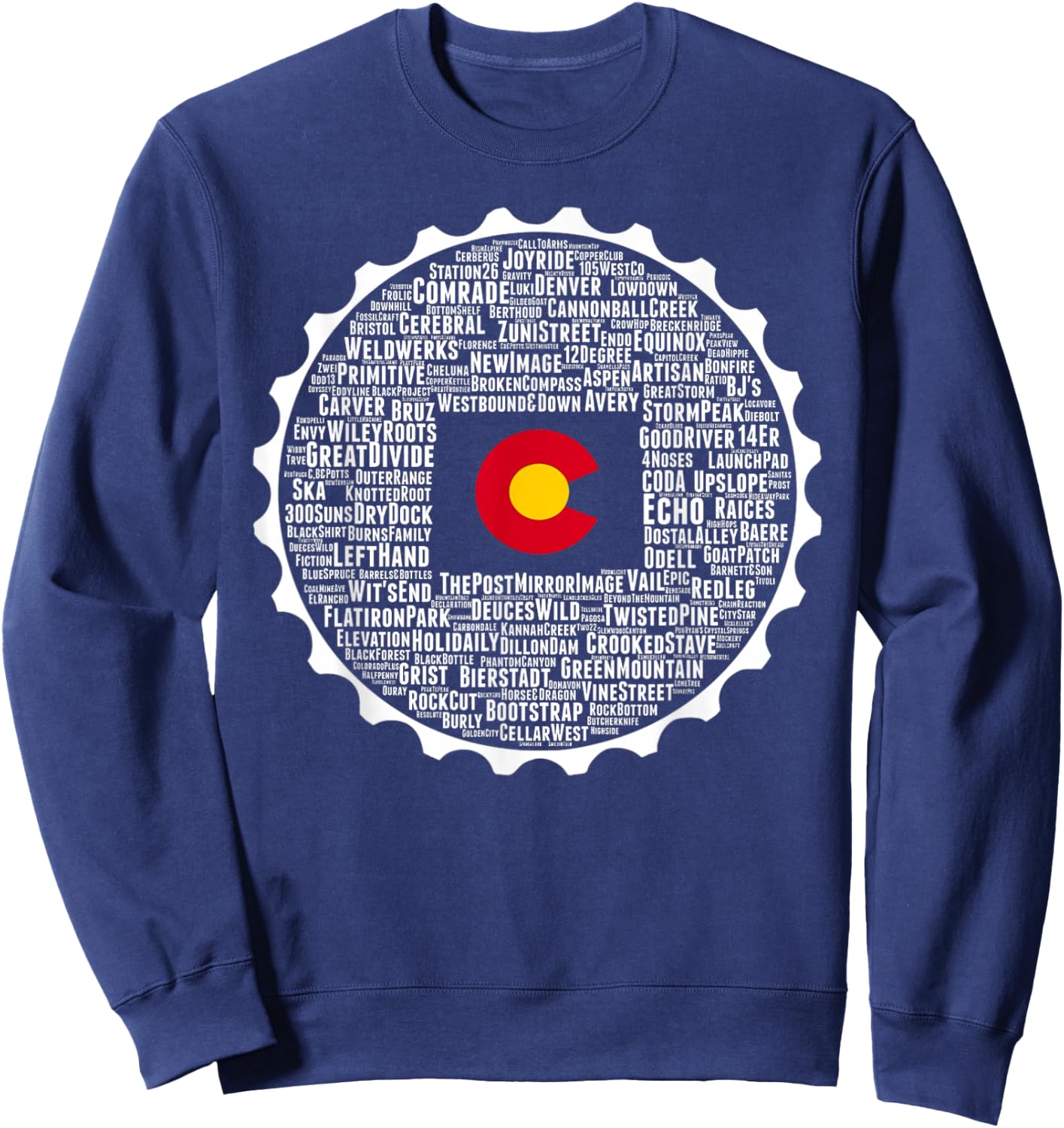 Drink Local Colorado Breweries Sweatshirt - Sweatshirt | Navy
