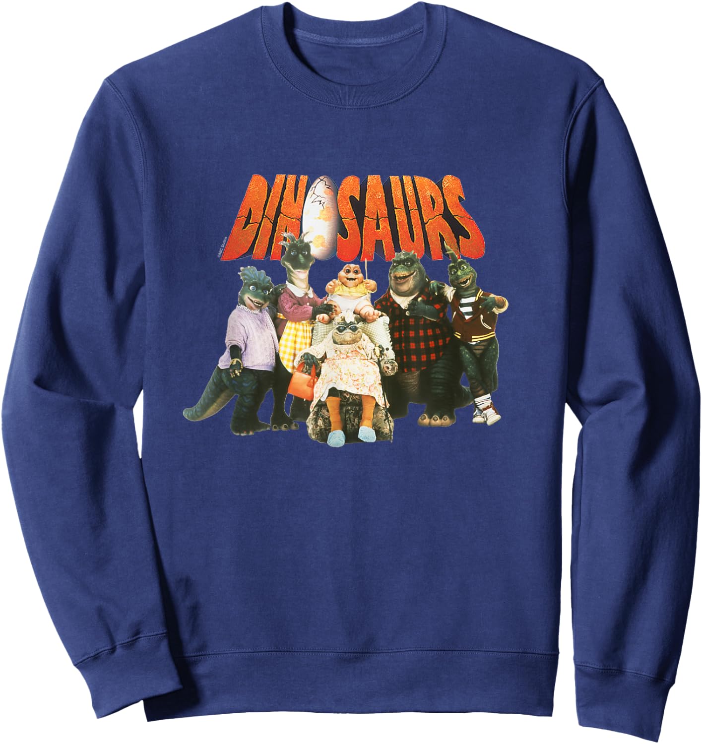 Dinosaurs Group with Logo Sweatshirt - Sweatshirt | Navy