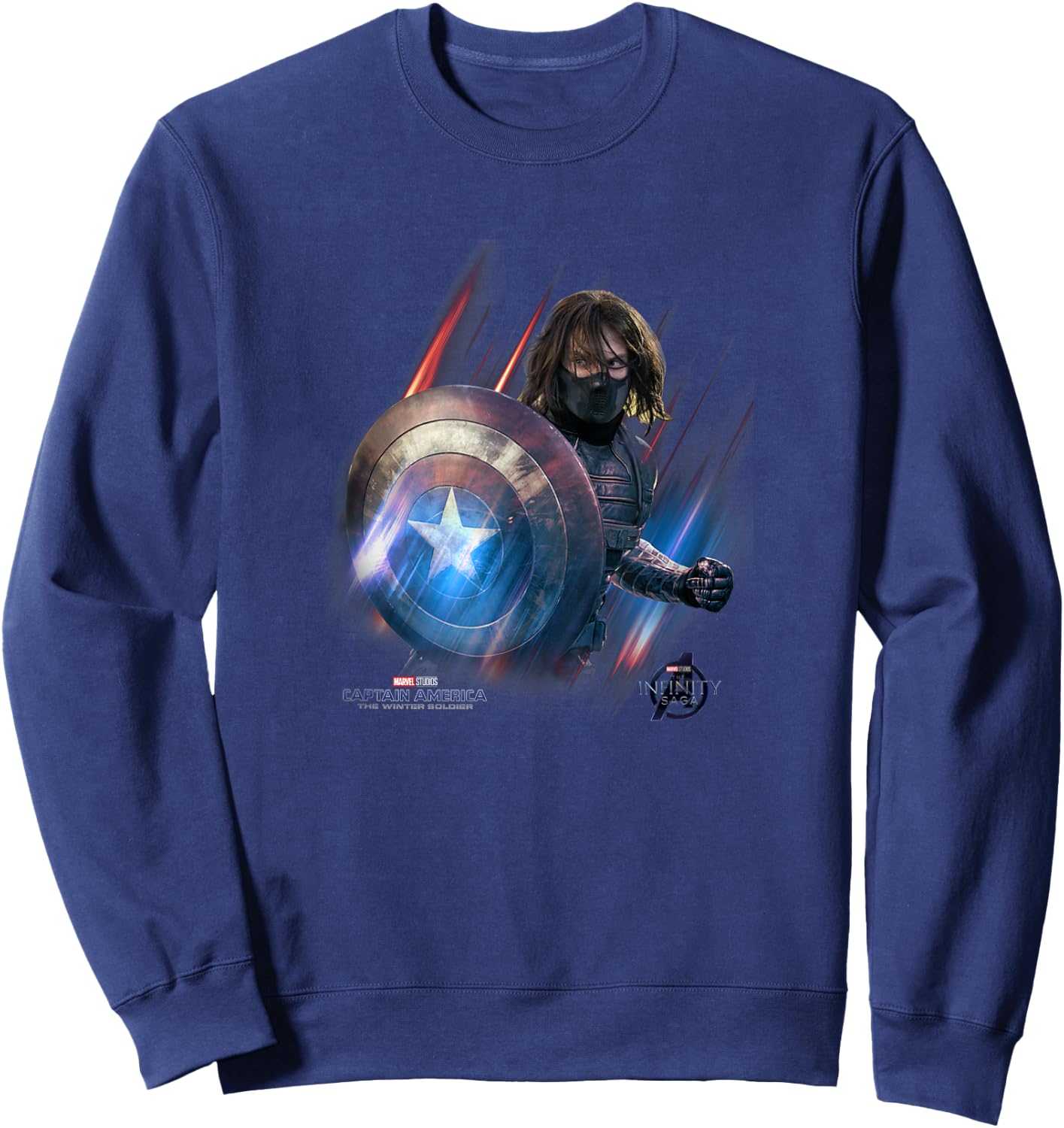 Marvel Year of The Shield Winter Soldier Swipe Sweatshirt - Sweatshirt | Navy