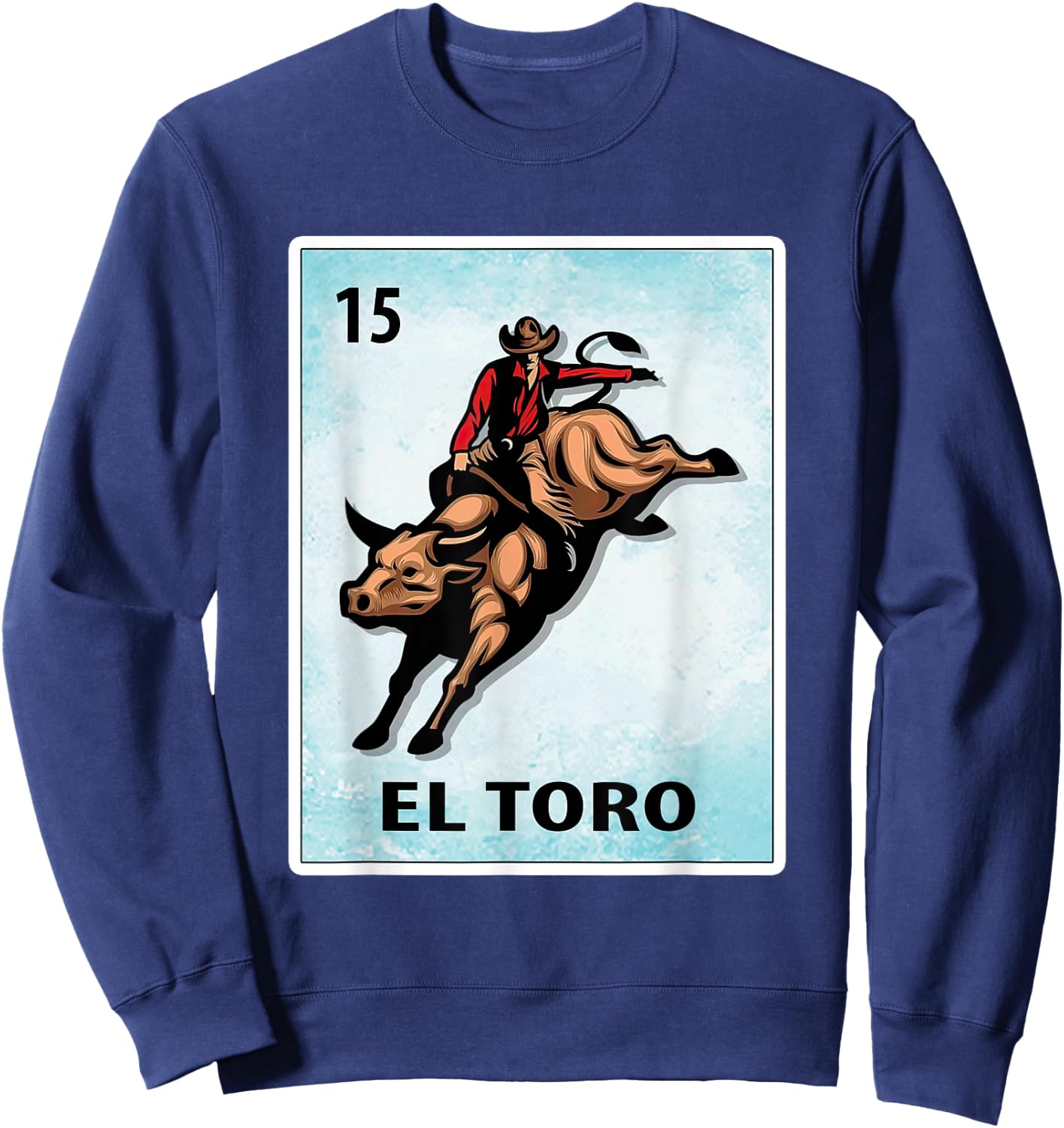 El Toro Mexican Bull Riding Cards Sweatshirt - Sweatshirt | Navy