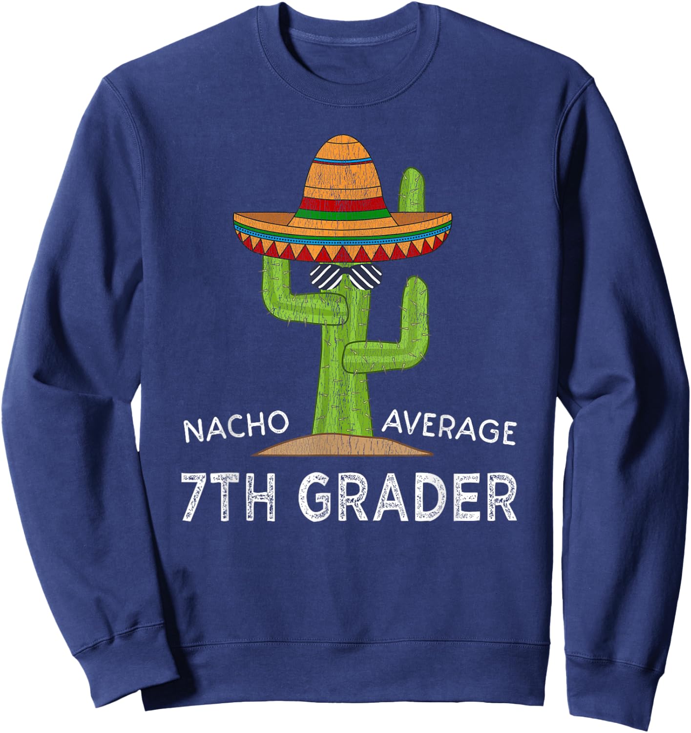 Fun Seventh Grader Back To School | Funny 7th Grade Student Sweatshirt - Sweatshirt | Navy