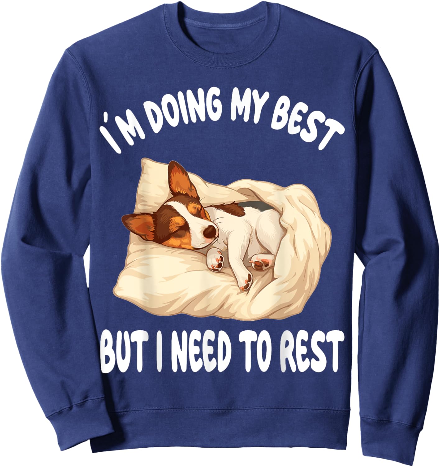 Rat Terrier Official Sleepshirt Pajamas Nightgown Sweatshirt - Sweatshirt | Navy