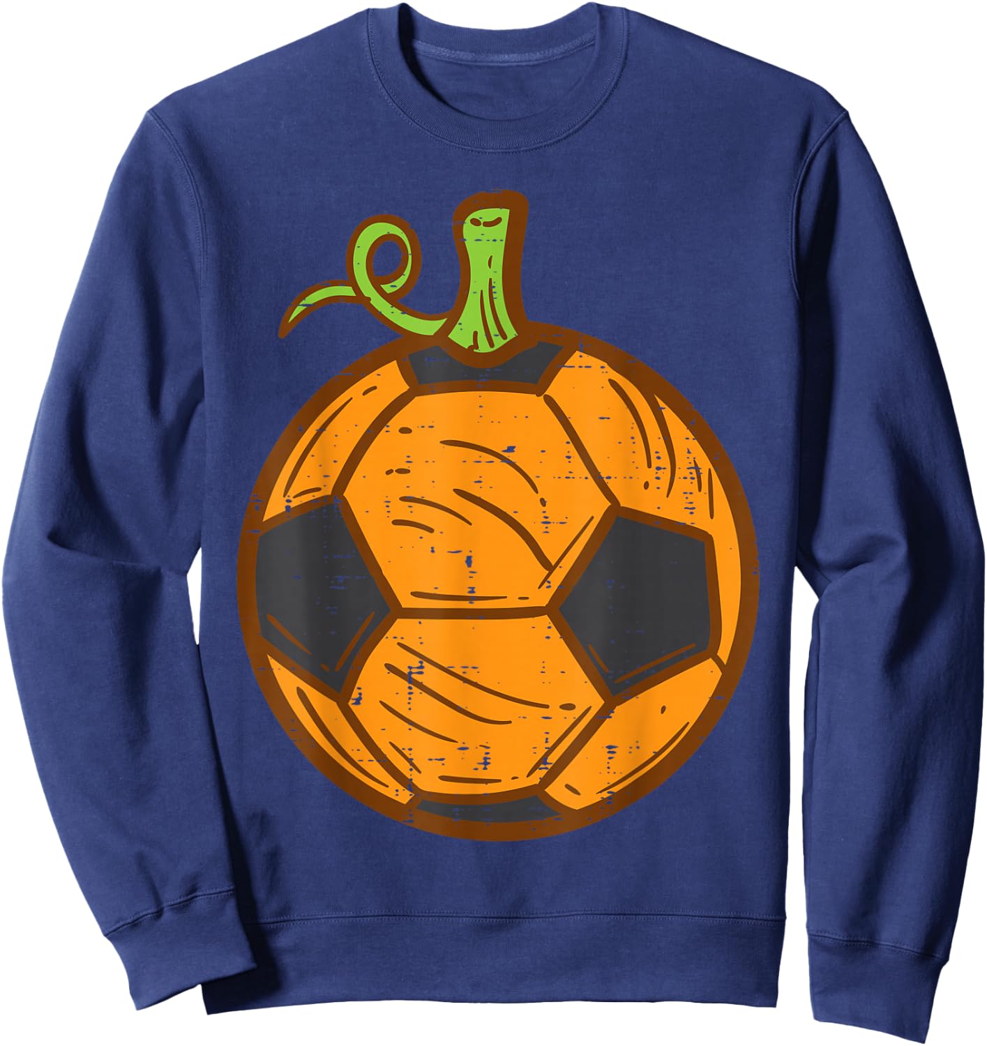Halloween Soccer Ball Pumpkin Football Costume Boys Kids Men Sweatshirt - Sweatshirt | Navy