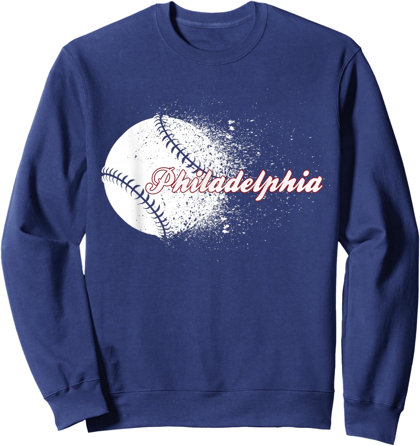 Philadelphia Baseball Skyline Philly Men Women Sweatshirt - Sweatshirt | Navy