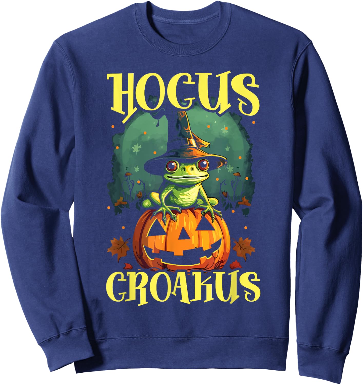 Frog Halloween Scary Toad Trick Or Treat Spooky Amphibian Sweatshirt - Sweatshirt | Navy