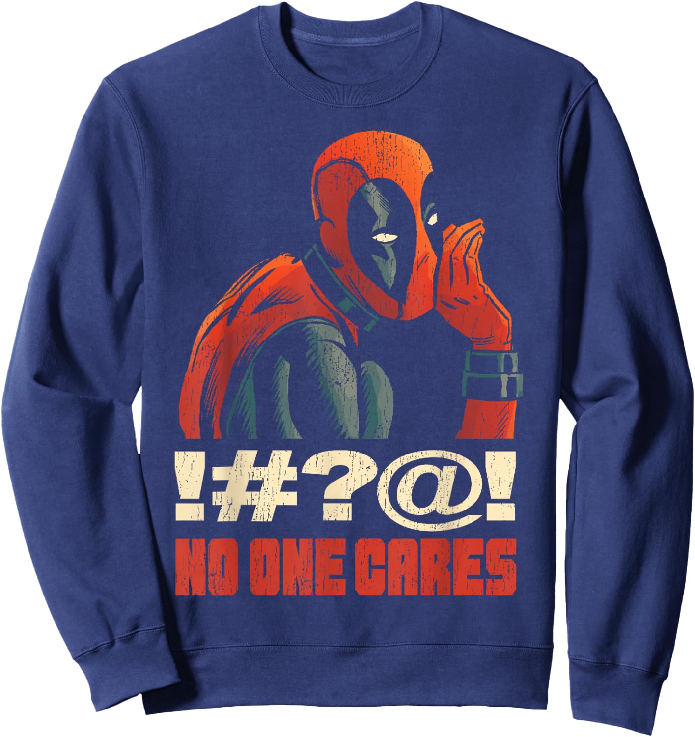 Marvel Deadpool 30th No One Cares Sweatshirt - Sweatshirt | Navy