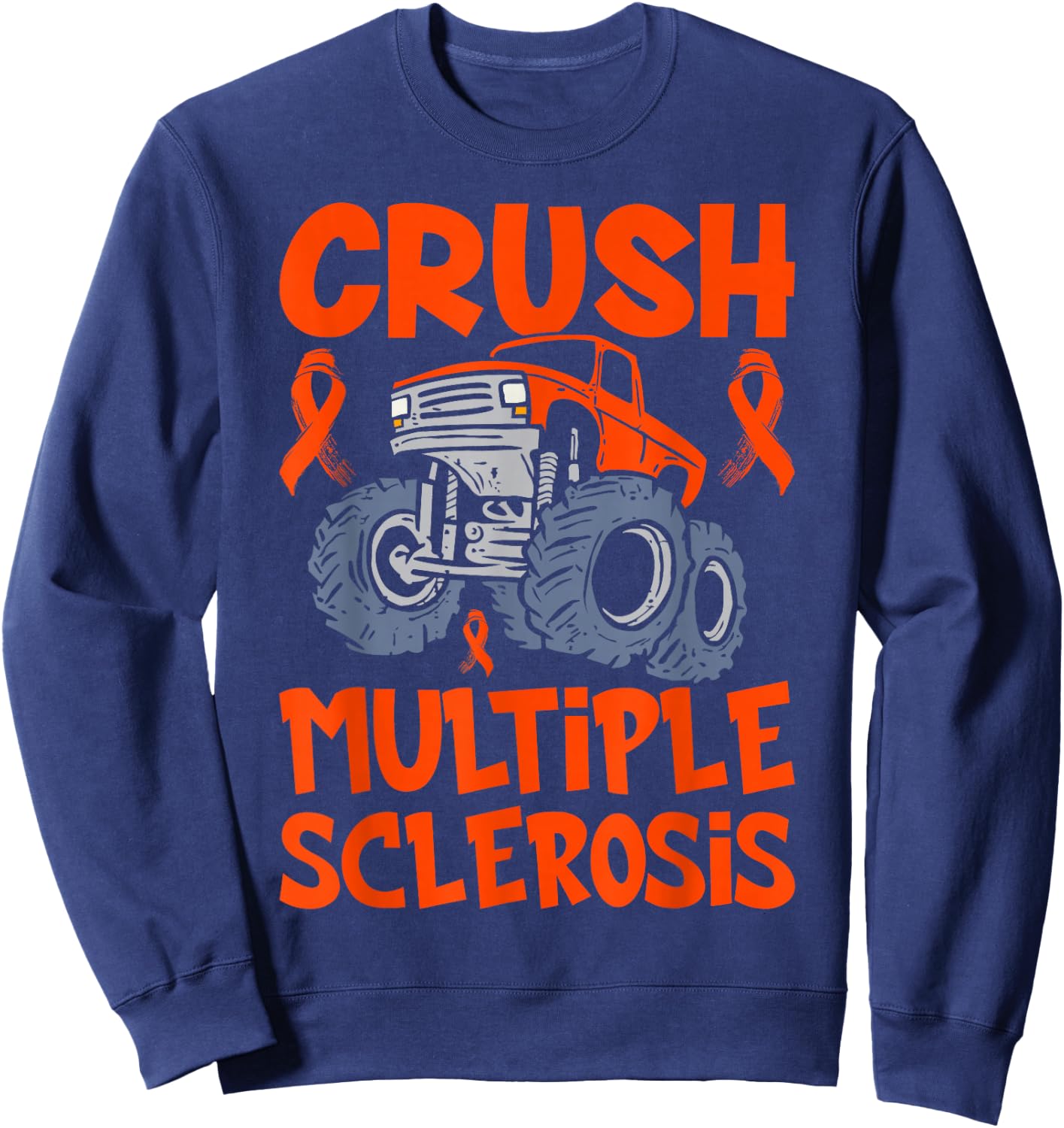 Crush Multiple Sclerosis Awareness Design Men Boys Sweatshirt - Sweatshirt | Navy