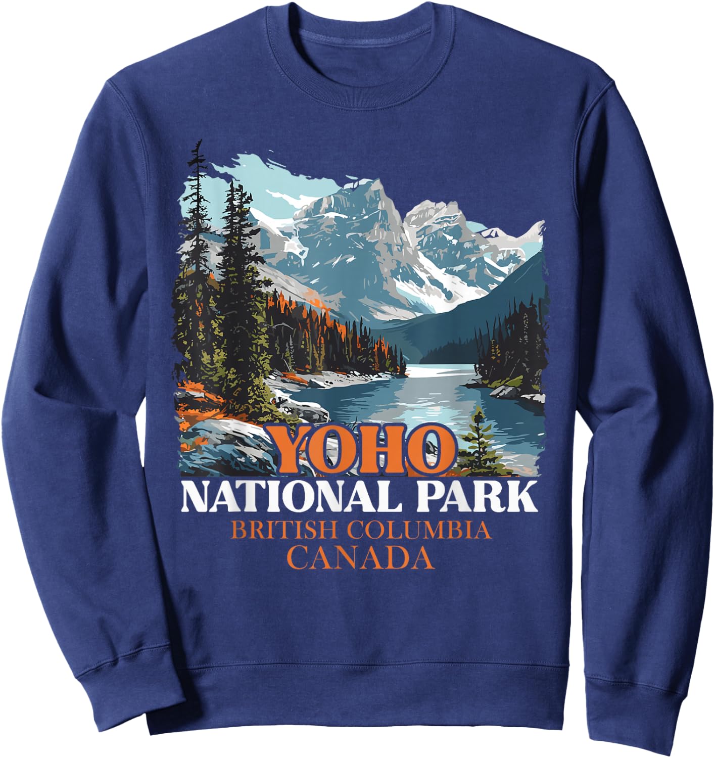 Yoho National Park British Columia Canada Sweatshirt - Sweatshirt | Navy