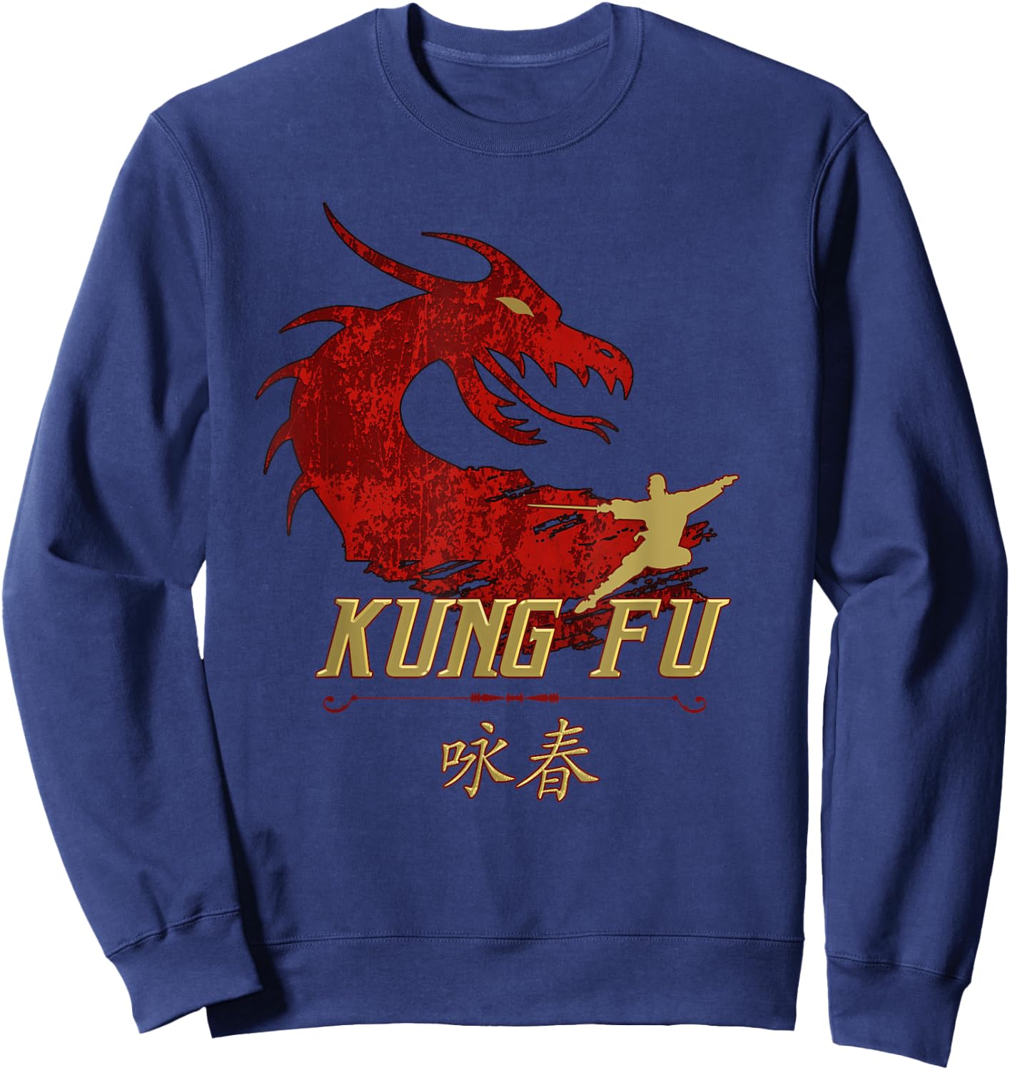 Kung Fu - Shaolin Monk and the Dragon, Kungfu Sweatshirt - Sweatshirt | Navy