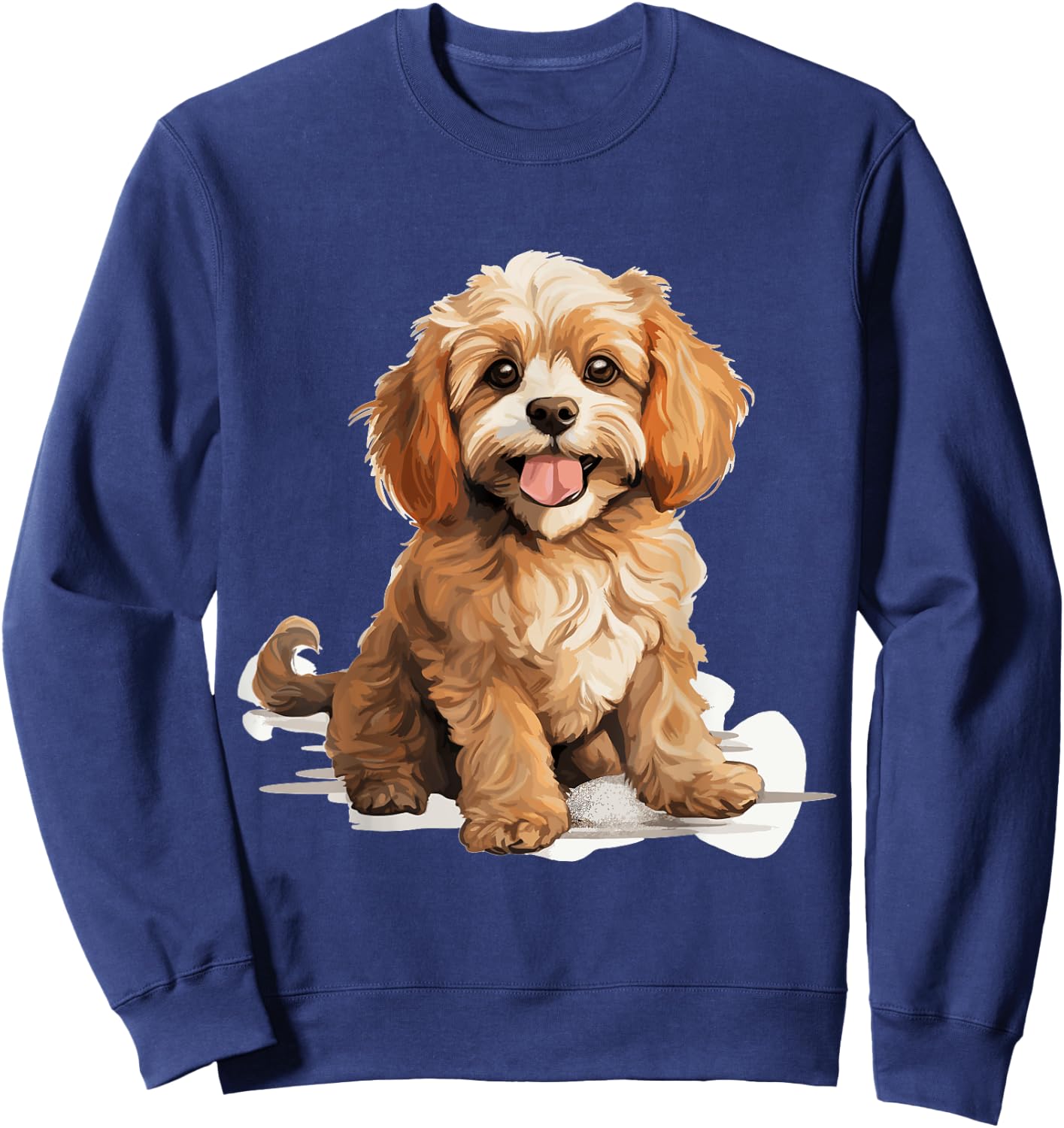 Cavapoo Dog Breed Pet Cute Graphic Women Girls Kids Sweatshirt - Sweatshirt | Navy