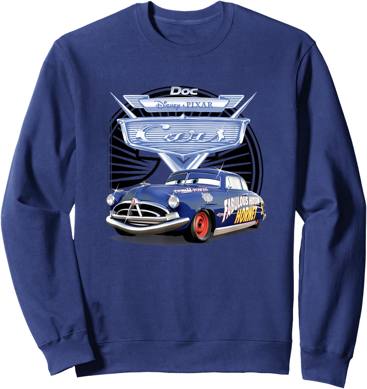 Disney Pixar Cars Fabulous Hudson Hornet Portrait Sweatshirt - Sweatshirt | Navy