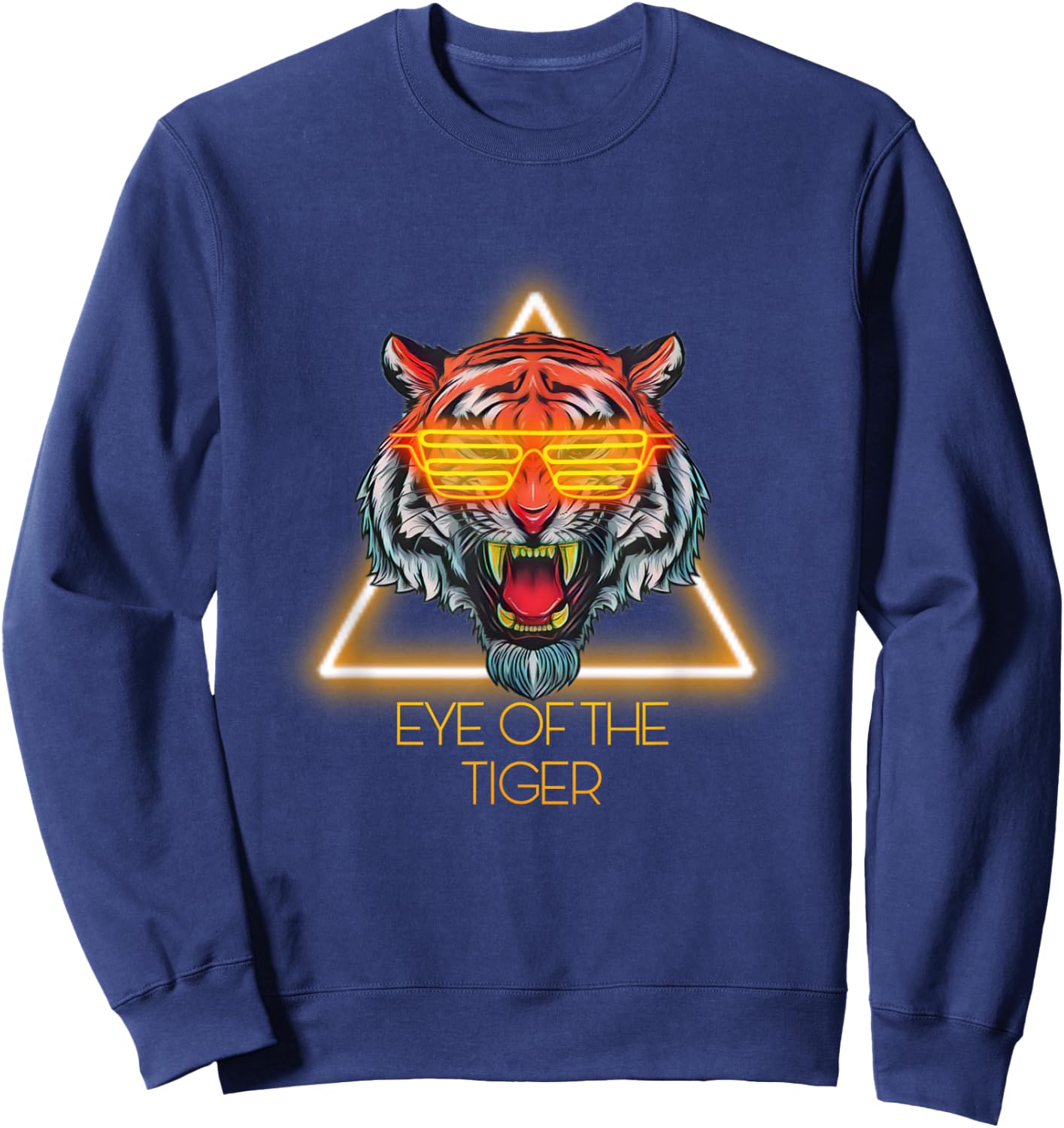 Motivational "Tiger Eye" Quote Sweatshirt - Sweatshirt | Navy