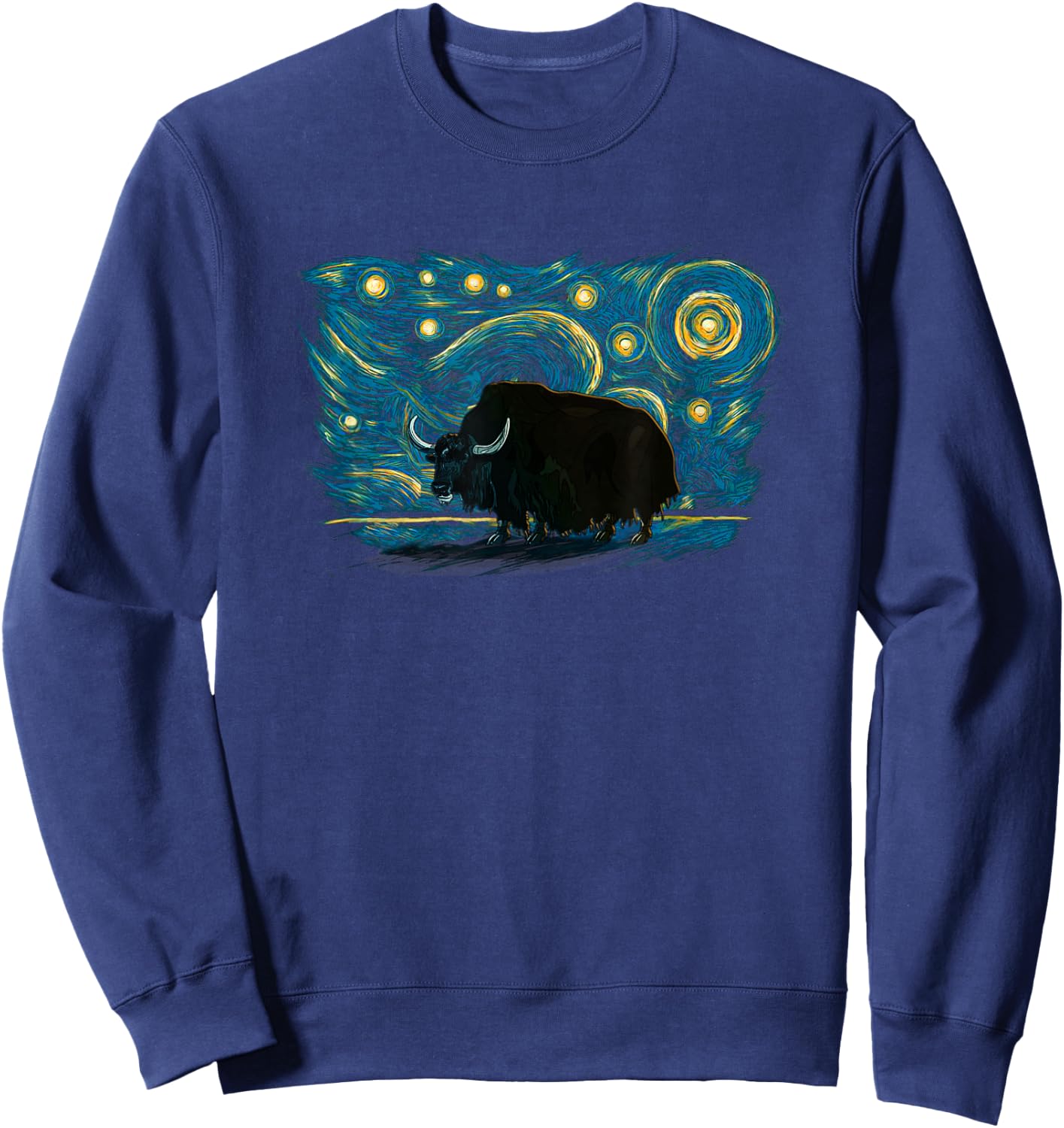 Retro Vintage Style Yak Sweatshirt - Sweatshirt | Navy