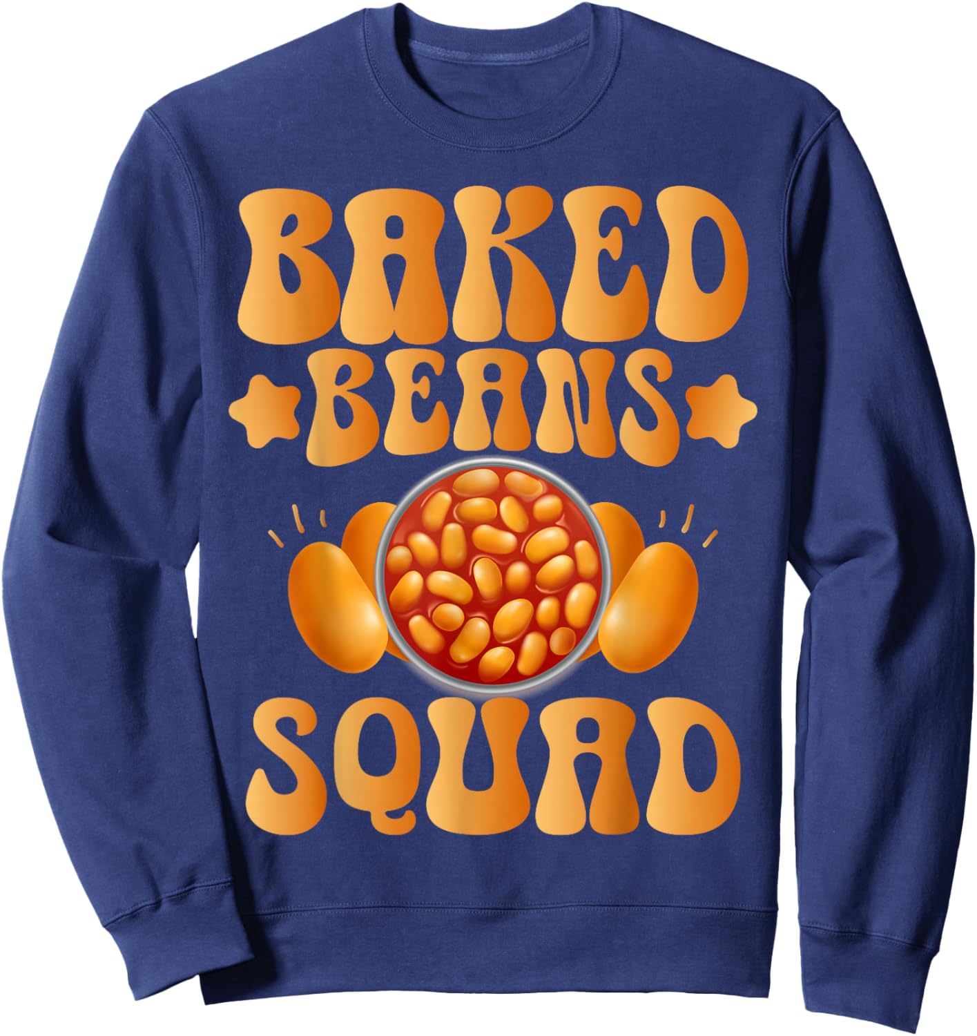 Baked Beans -Adult Baked Beans Lover Black Small Funny Baked Beans Design Sweatshirt - Sweatshirt | Navy