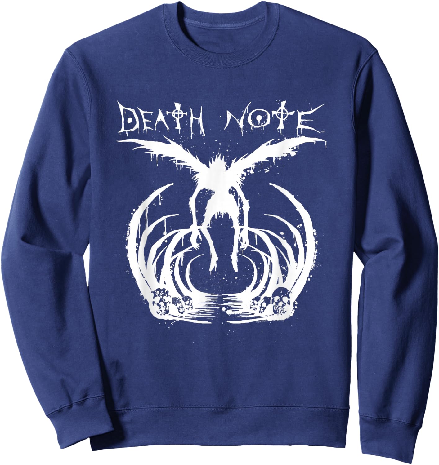 Death Note Ryuk Splatter Silhouette Anime Sweatshirt - Sweatshirt | Navy