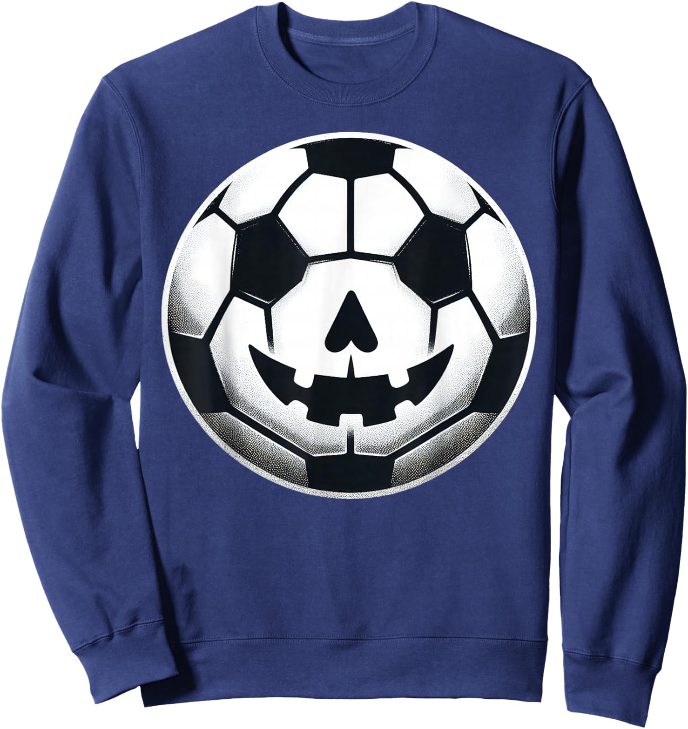 Boys Halloween Jack O Lantern Soccer Player Coach Pitcher Sweatshirt - Sweatshirt | Navy
