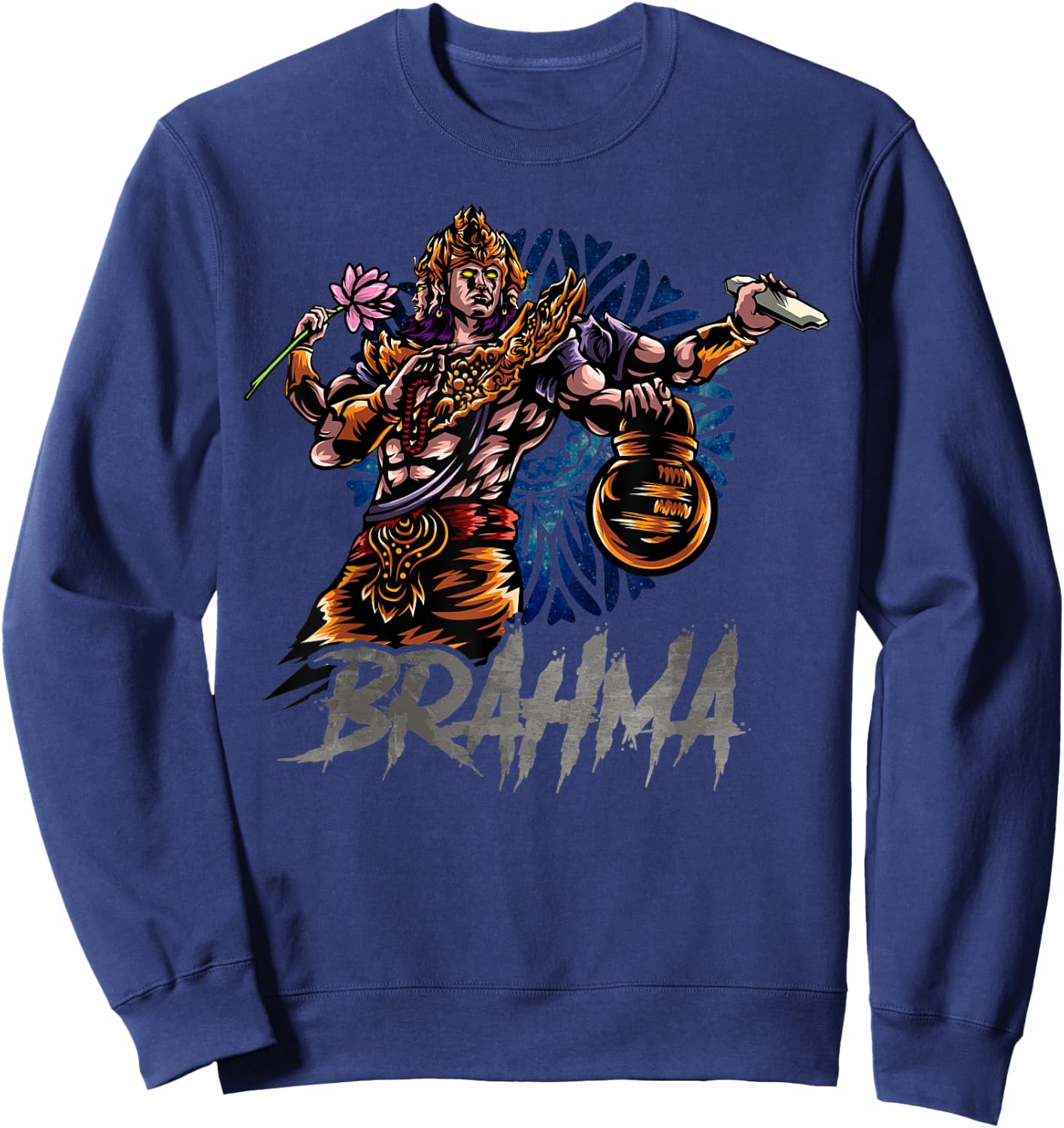 Brahma India Ancient Hindu Mythology Spiritual God Sweatshirt - Sweatshirt | Navy