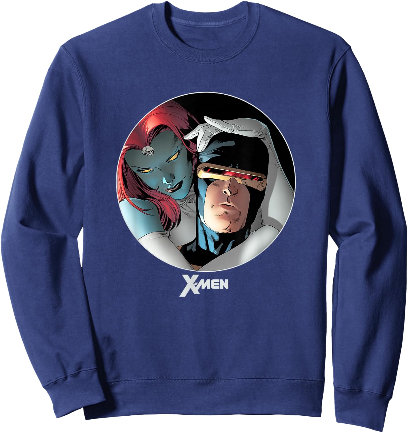 Marvel X-Men Mystique Tempting Cyclops Portrait Sweatshirt - Sweatshirt | Navy