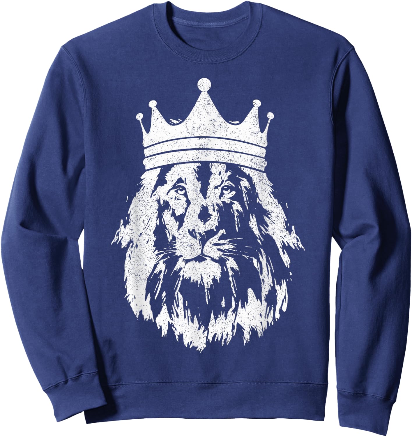 Lion Of Judah Crown Ethiopian Hebrew Israelite Rastafari Sweatshirt - Sweatshirt | Navy