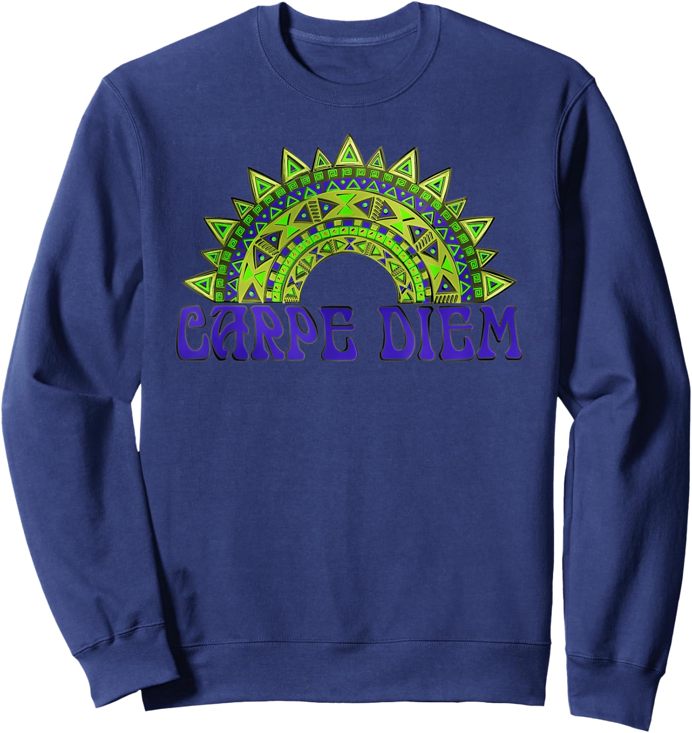 CARPE DIEM Latin - Indigenous Mandala 6 - Fan Fun Sweatshirt - Sweatshirt | Navy