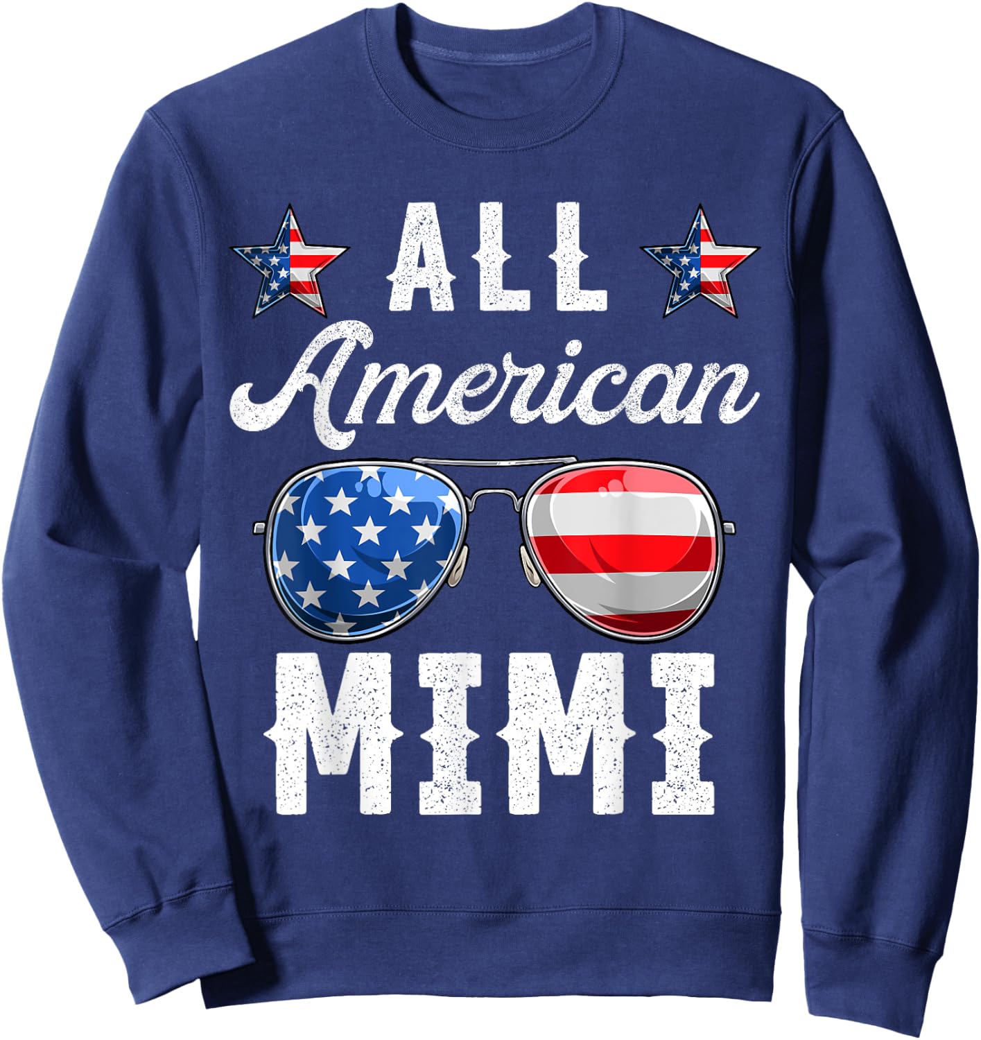 Family Shirts All American Mimi, 4th Of July Patriotic Women Sweatshirt - Sweatshirt | Navy