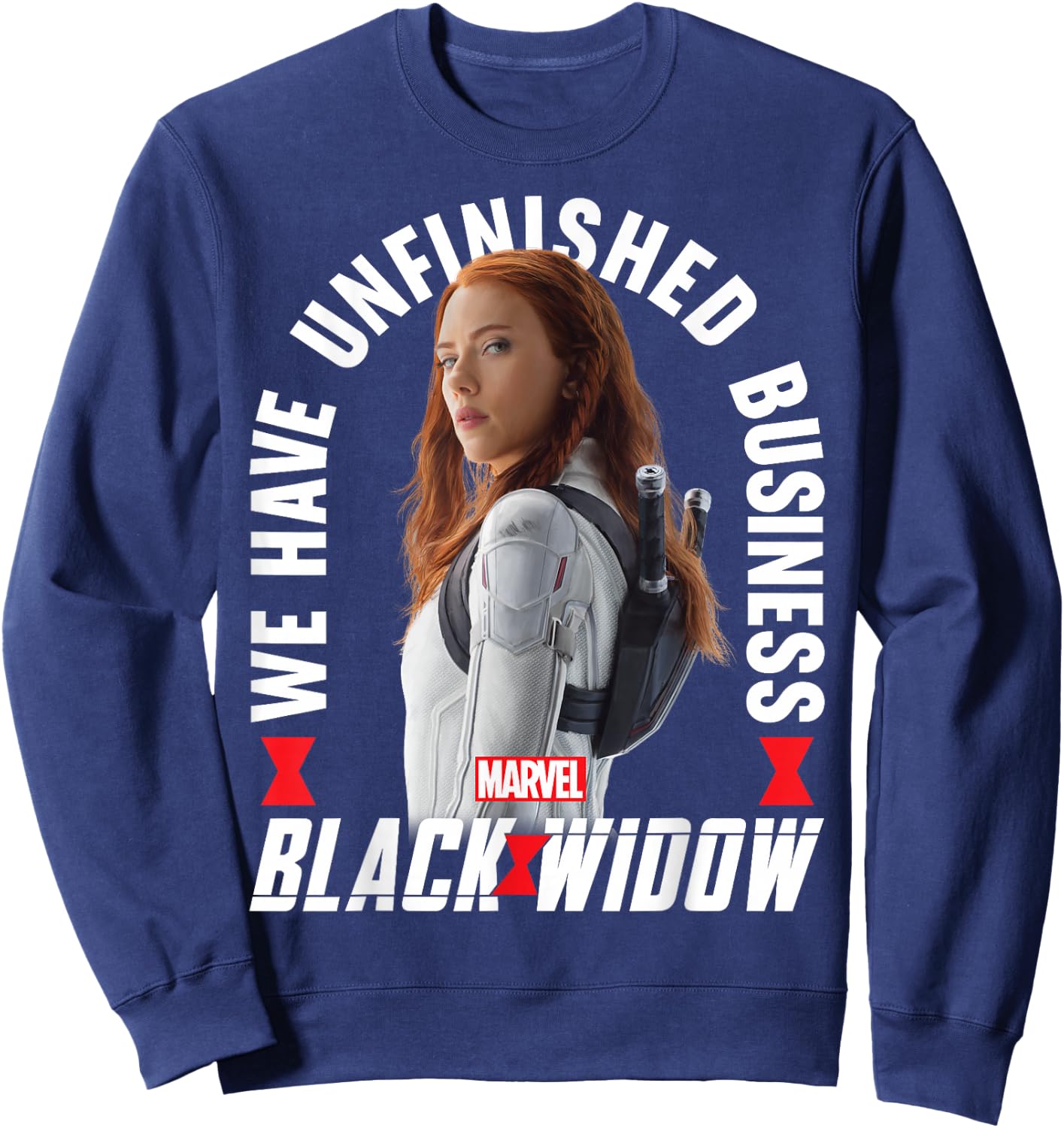 Marvel Black Widow Unfinished Business Portrait Sweatshirt - Sweatshirt | Navy