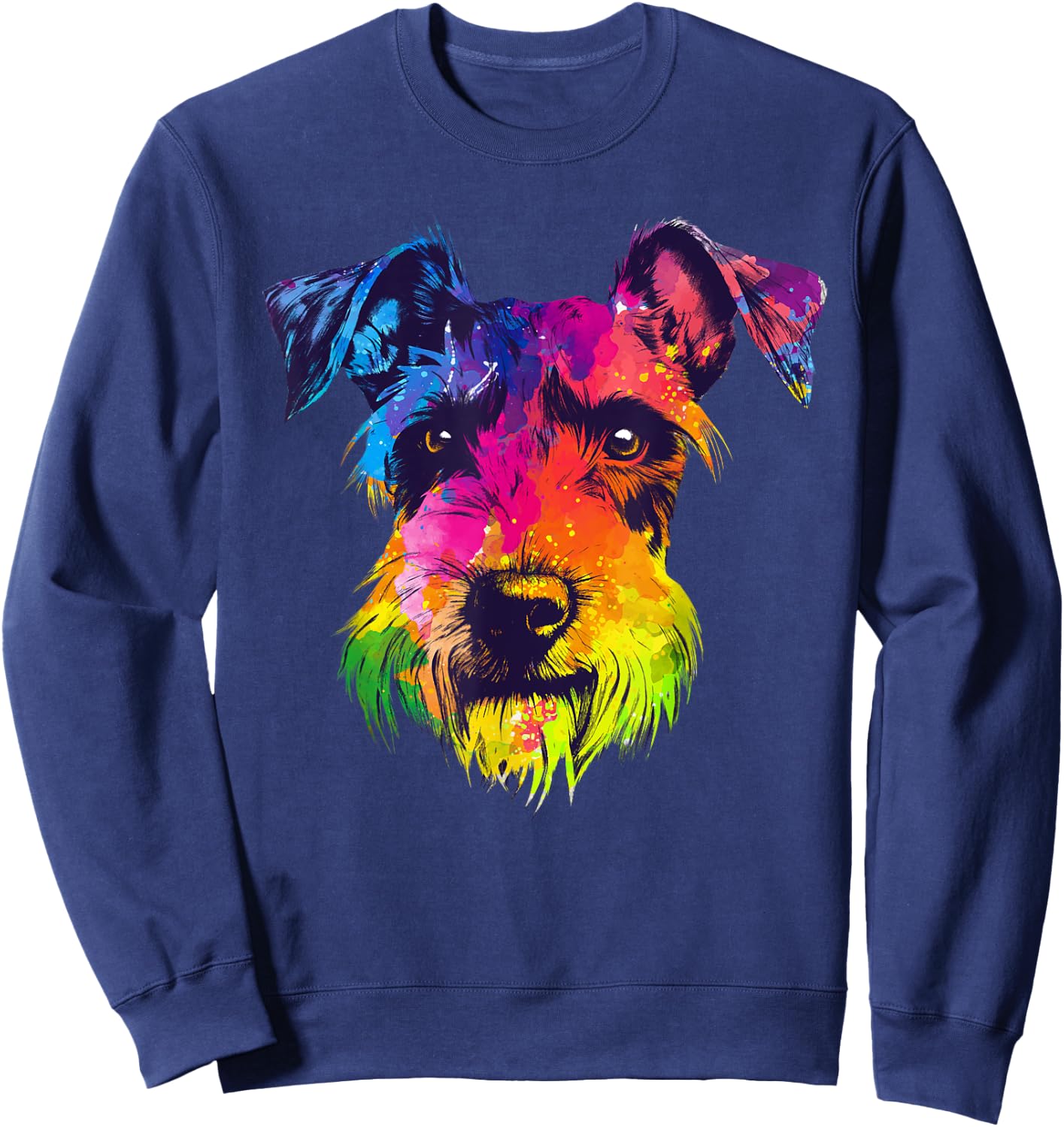 Mini Schnauzer Art Women Miniature Schnauzer Lovers Sweatshirt - Sweatshirt | Navy