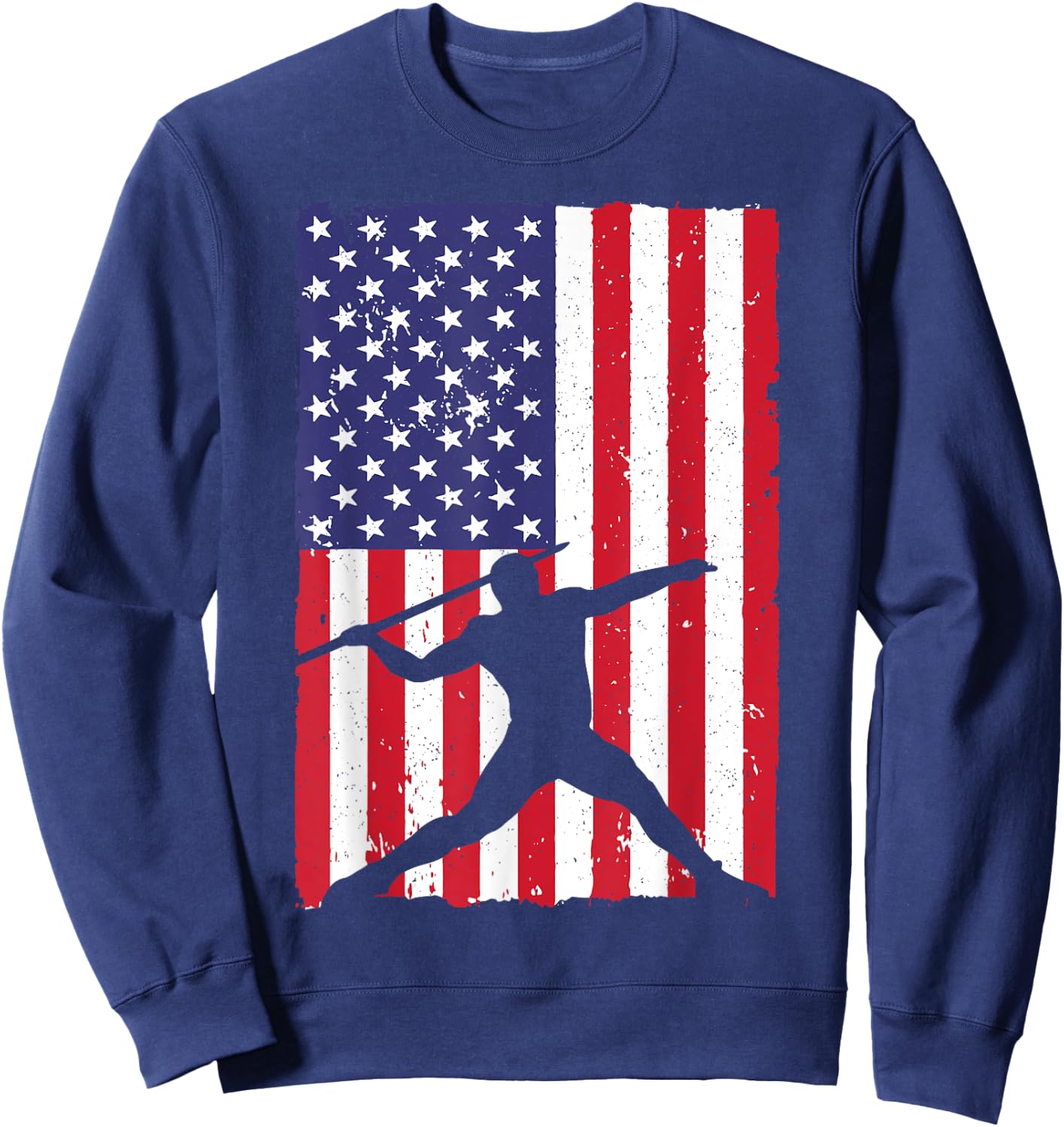 Javelin Throwing Art Women Track And Field Javelin Sweatshirt - Sweatshirt | Navy