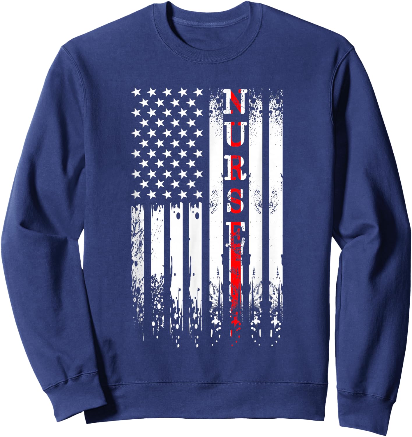 Thin Red Line Nurse - Registered Nurse Sweatshirt - Sweatshirt | Navy
