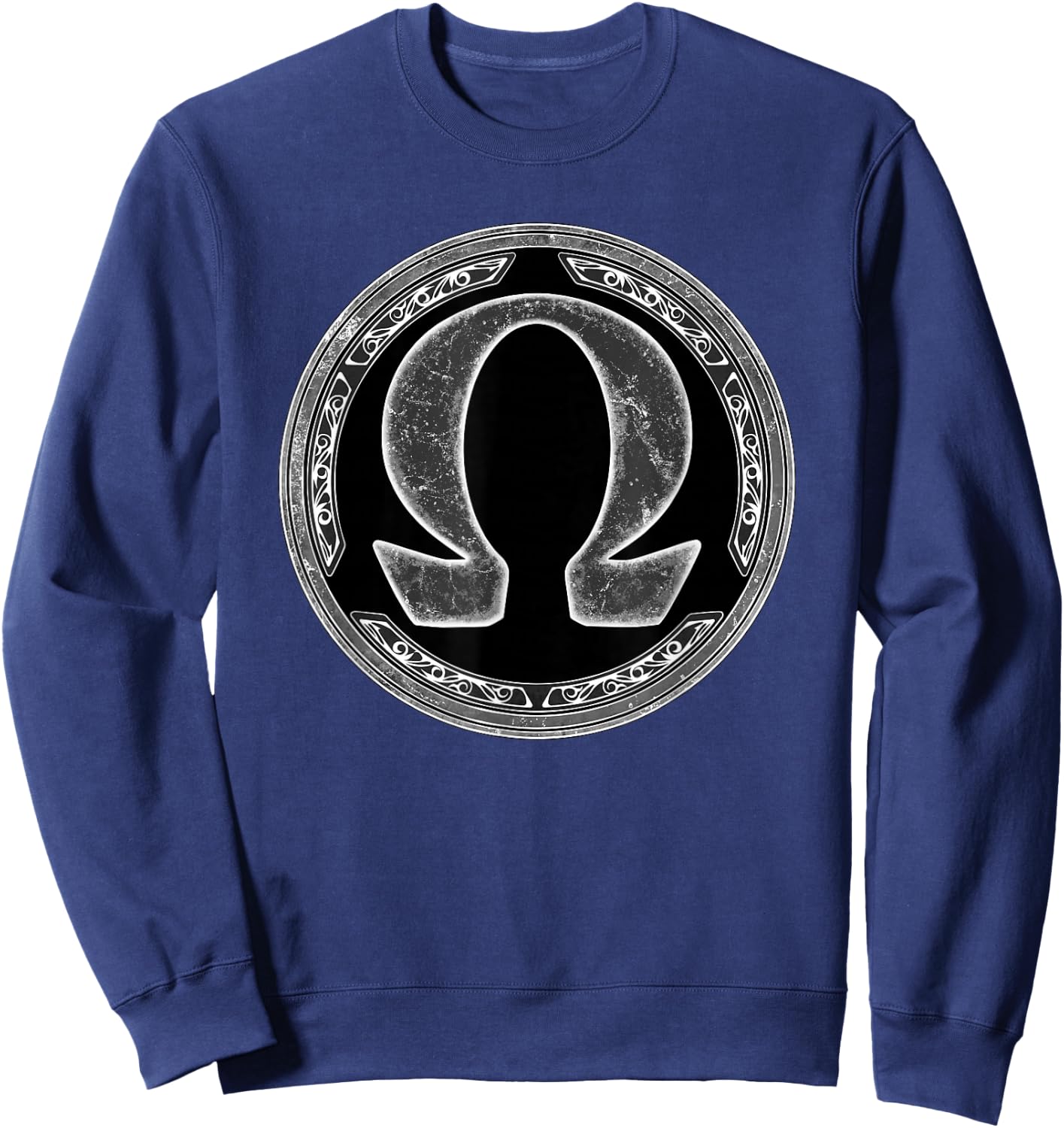 Greek Alphabet Omega Symbol Sweatshirt - Sweatshirt | Navy