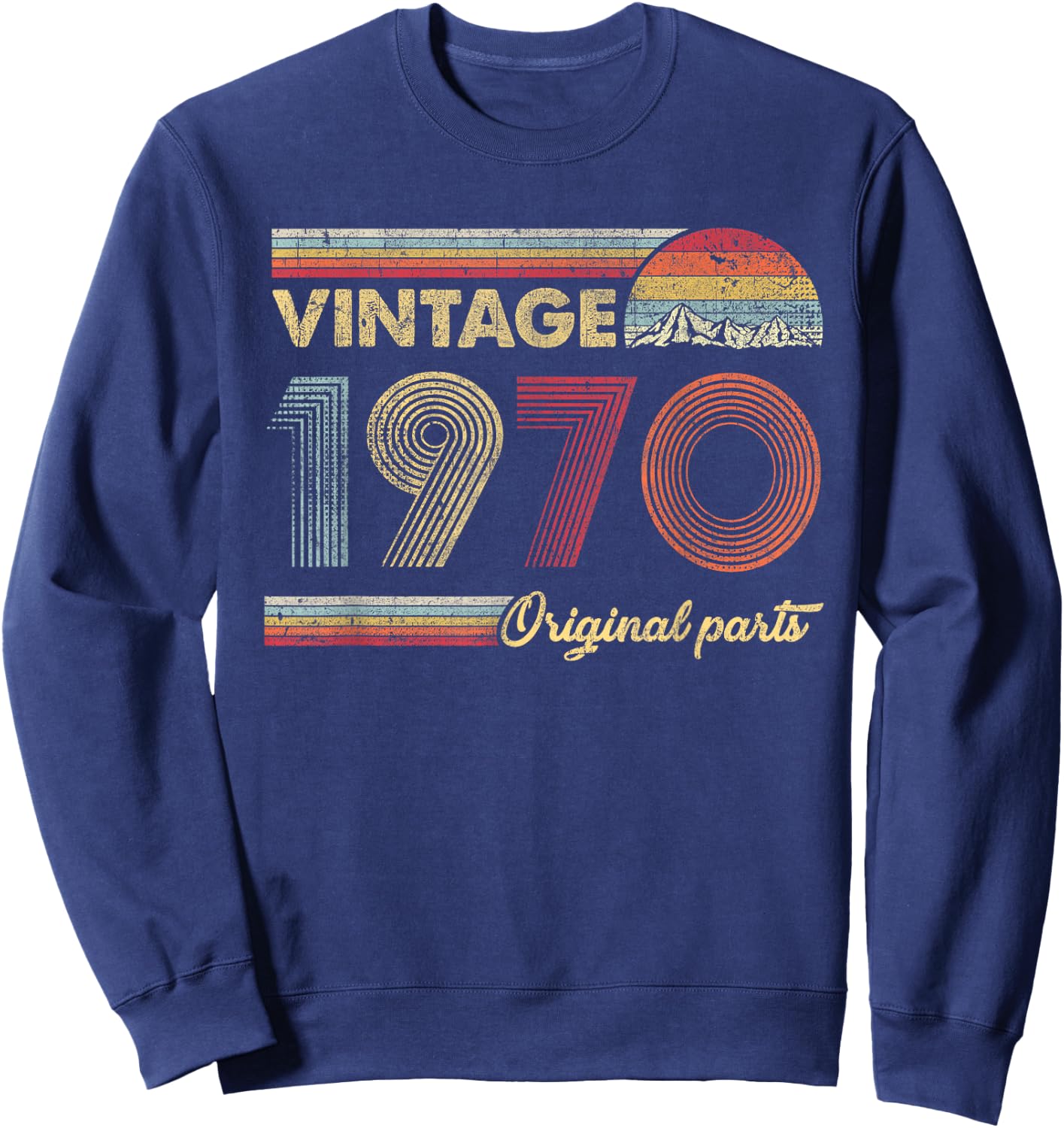 Retro Original Parts 50th Vintage 1970 Birthday Sweatshirt - Sweatshirt | Navy