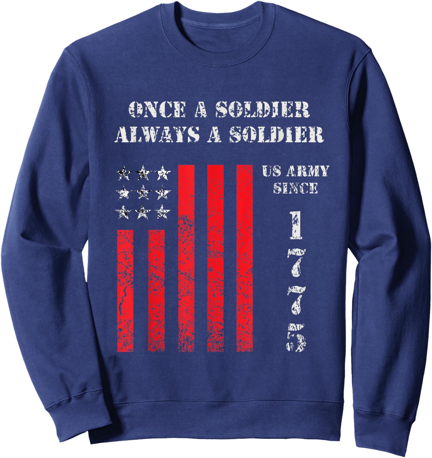 Once a soldier, always a soldier Sweatshirt - Sweatshirt | Navy