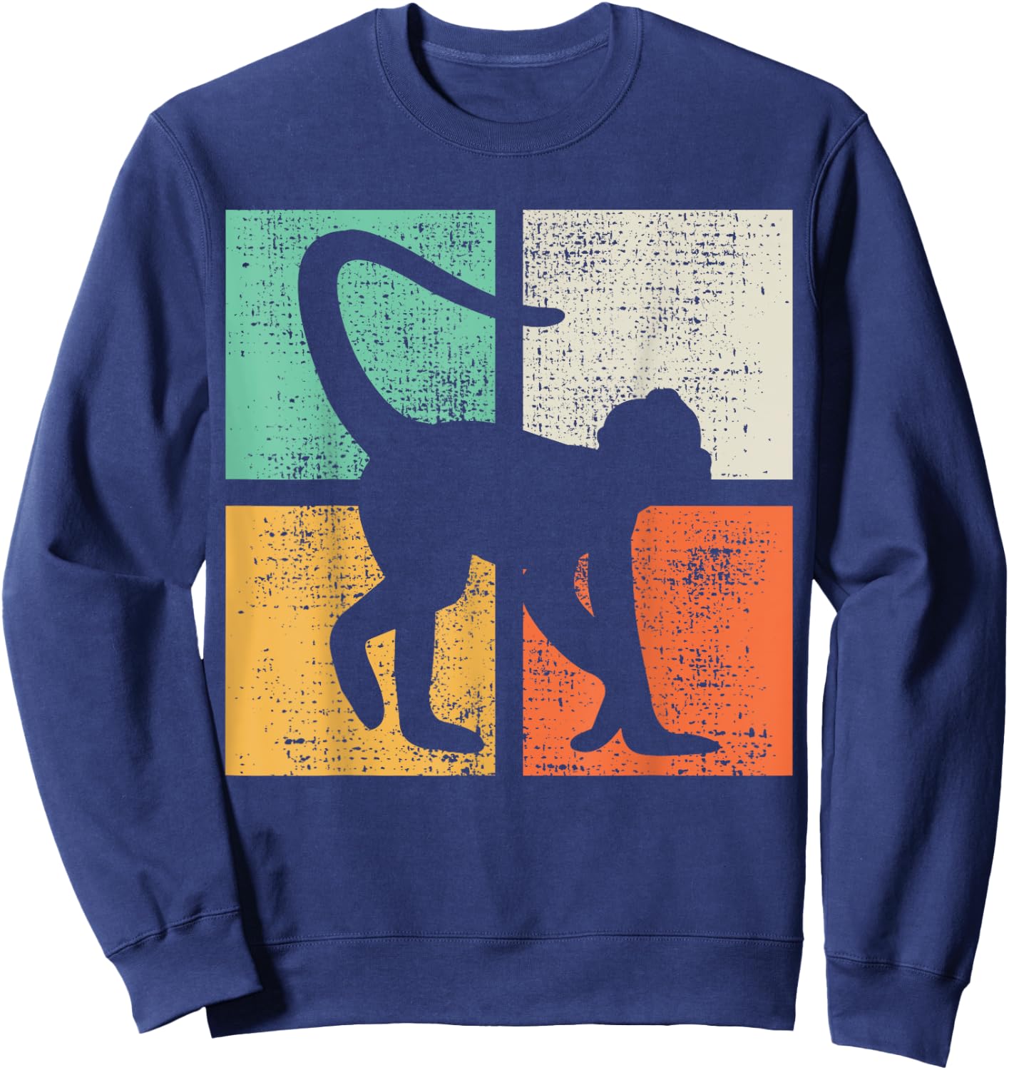 Spider Monkey Retro Vintage Sweatshirt - Sweatshirt | Navy