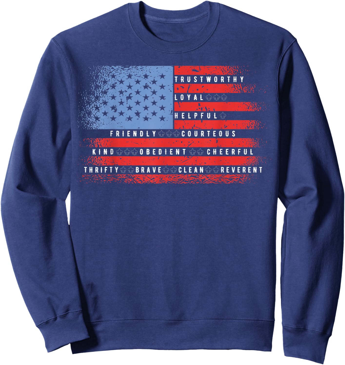Vintage American Scouting Scout for a Camping Nature Hiking Sweatshirt - Sweatshirt | Navy