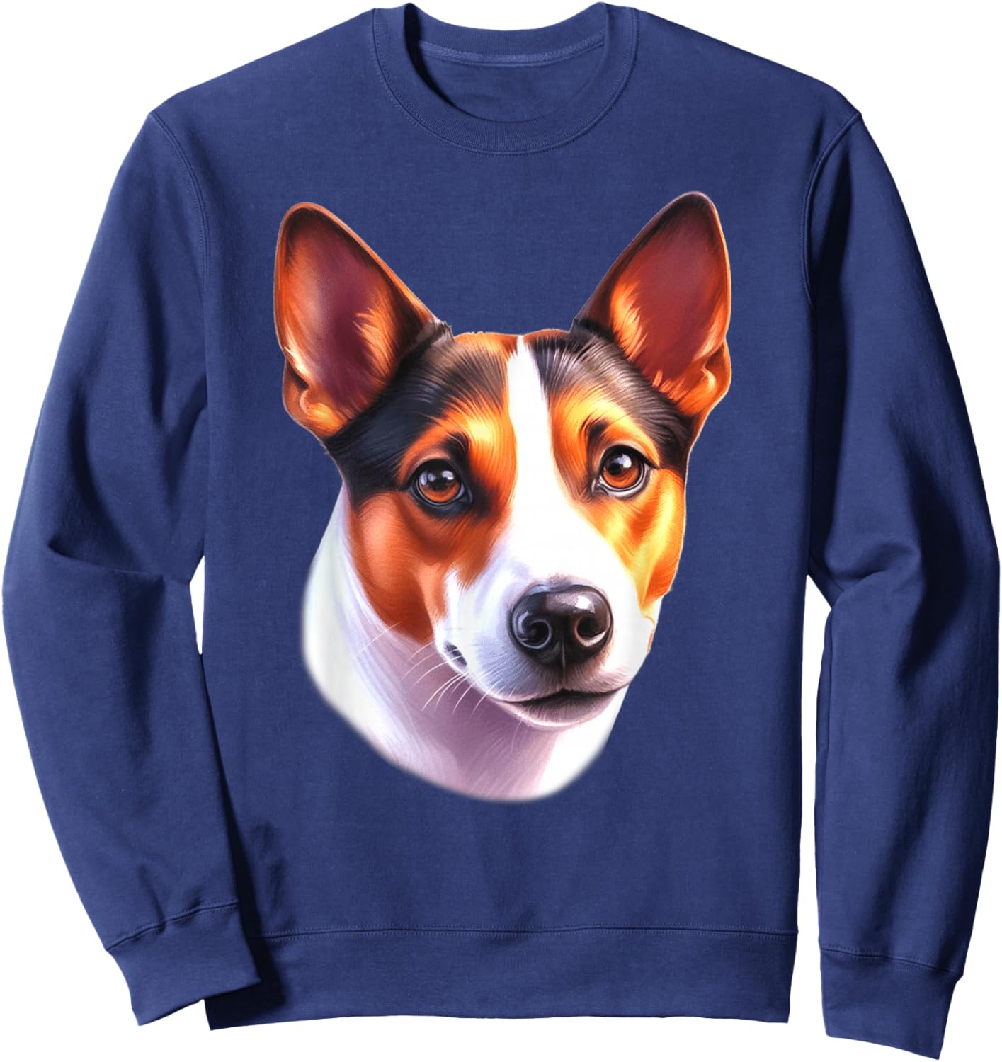 Basenji Dog Portrait Sweatshirt - Sweatshirt | Navy