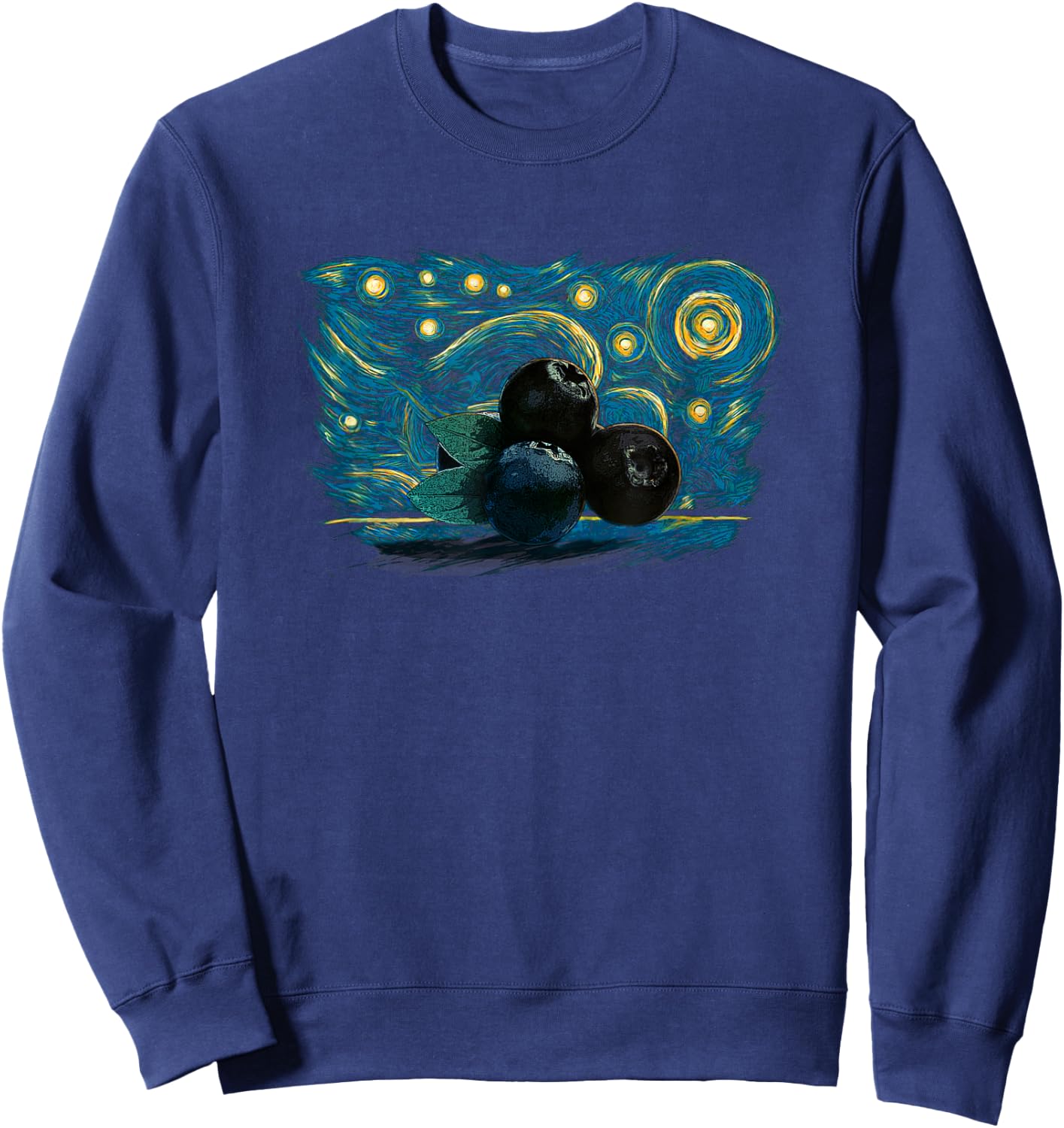 Retro Vintage Style Blueberry Sweatshirt - Sweatshirt | Navy
