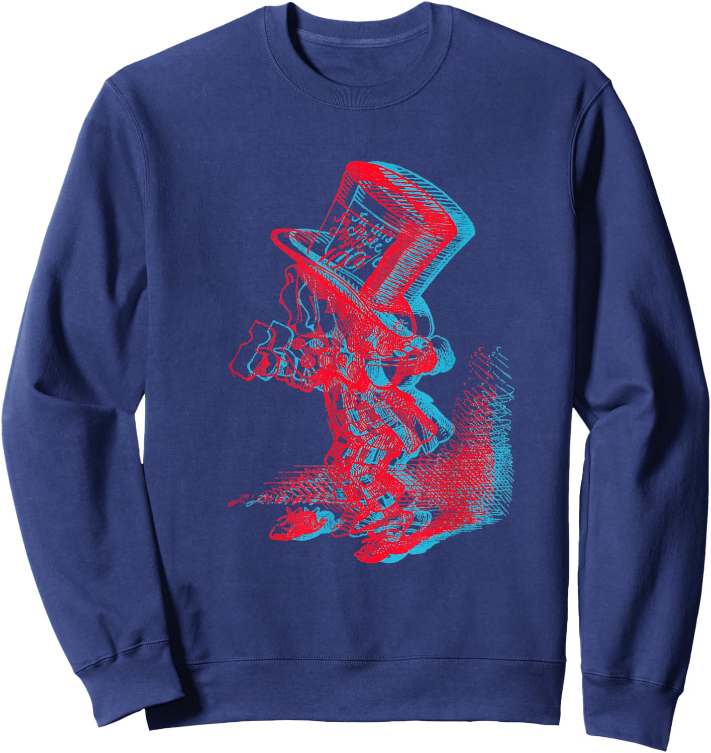 Mad Hatter Anaglyph Sweatshirt - Sweatshirt | Navy
