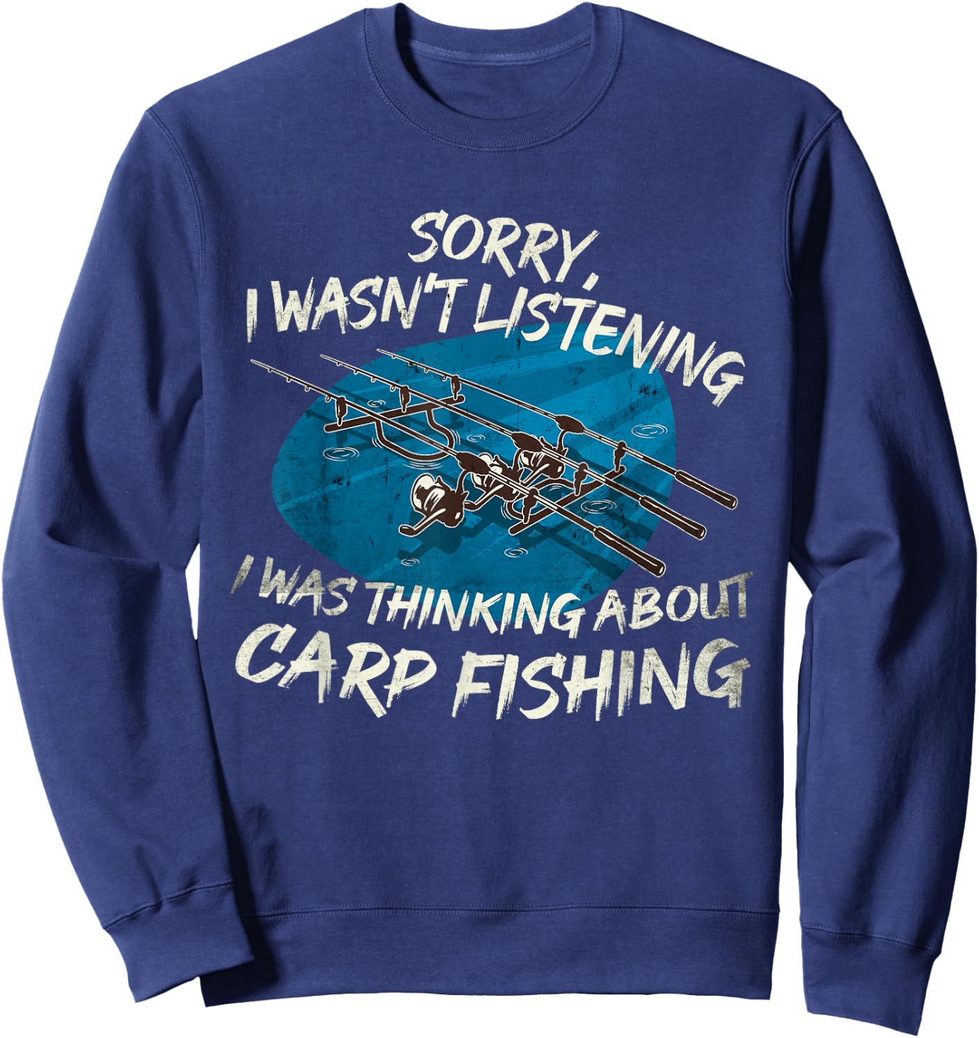 Rod Pod motif sorry was thinking about Carp Fishing Sweatshirt - Sweatshirt | Navy