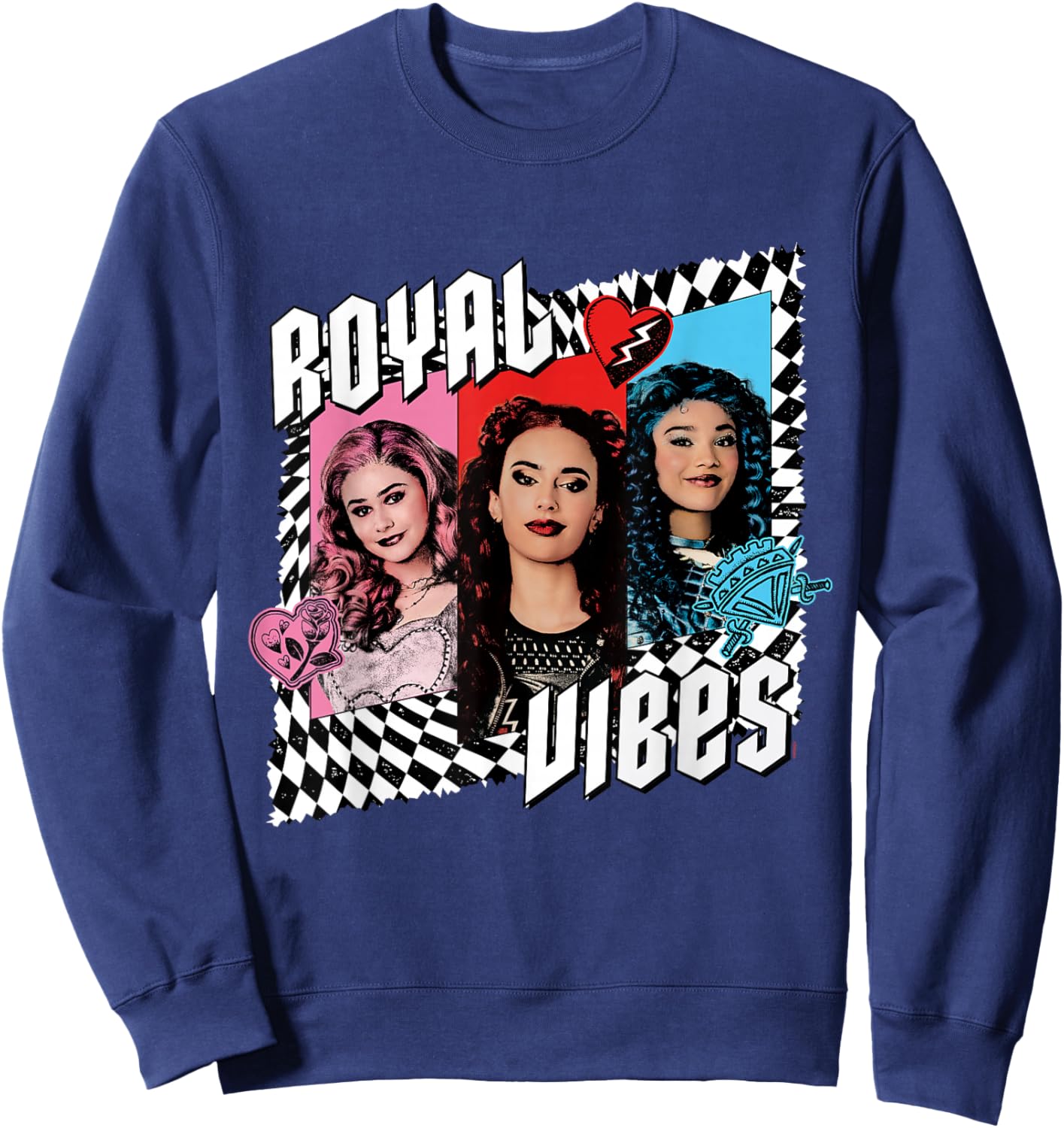 Disney Descendants 4: The Rise of Red Trio Royal Vibes Sweatshirt - Sweatshirt | Navy