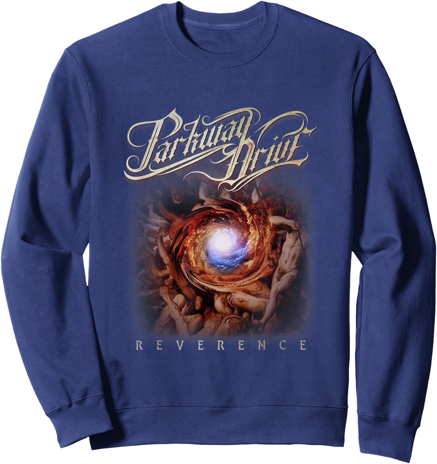 Parkway Drive - Official Merchandise - Black Reverence , -Youth, Small, Short Sleeve Sweatshirt - Sweatshirt | Navy