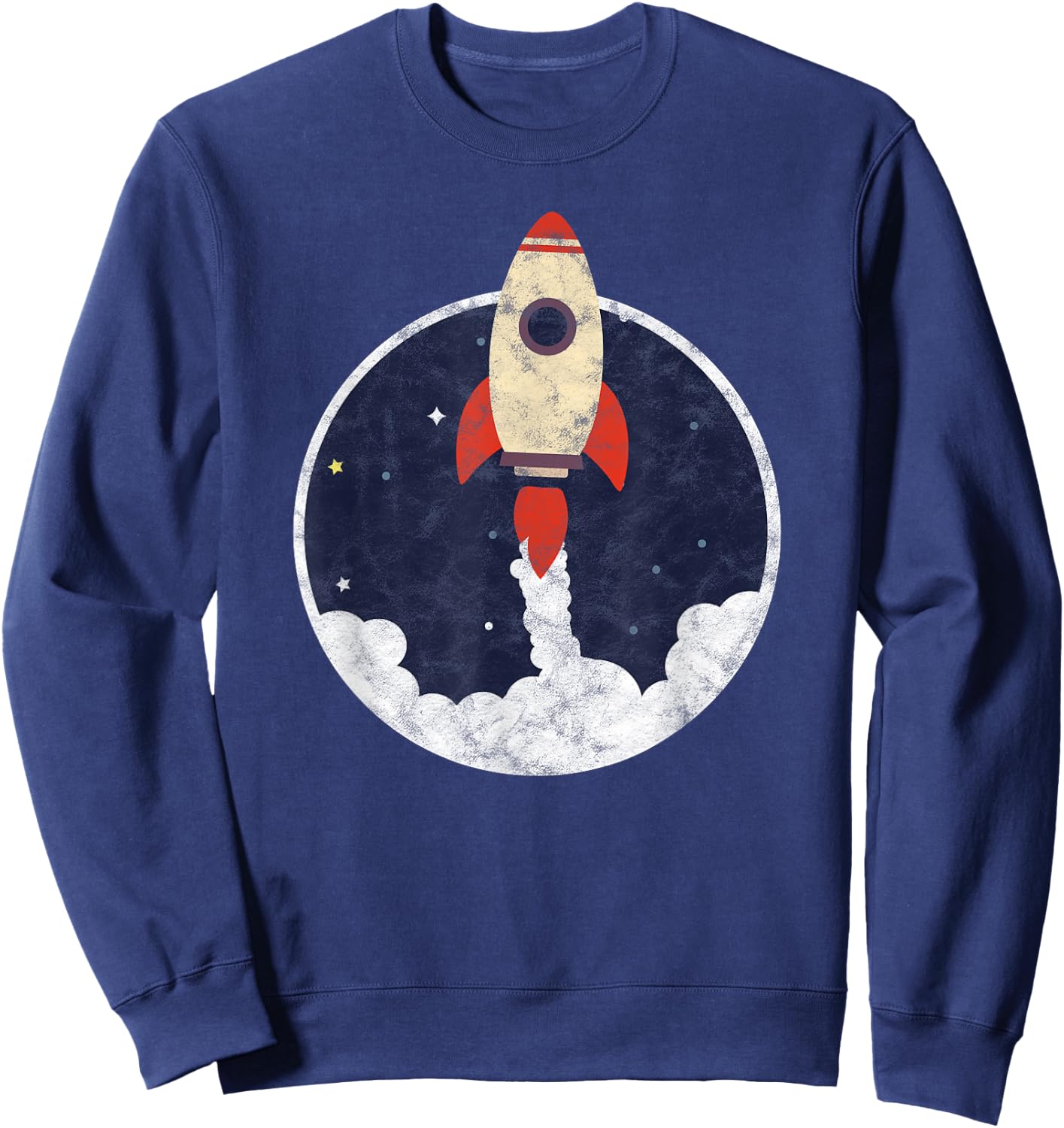 Space Shuttle Cute Little Rocket Spaceship Astronaut Sweatshirt - Sweatshirt | Navy
