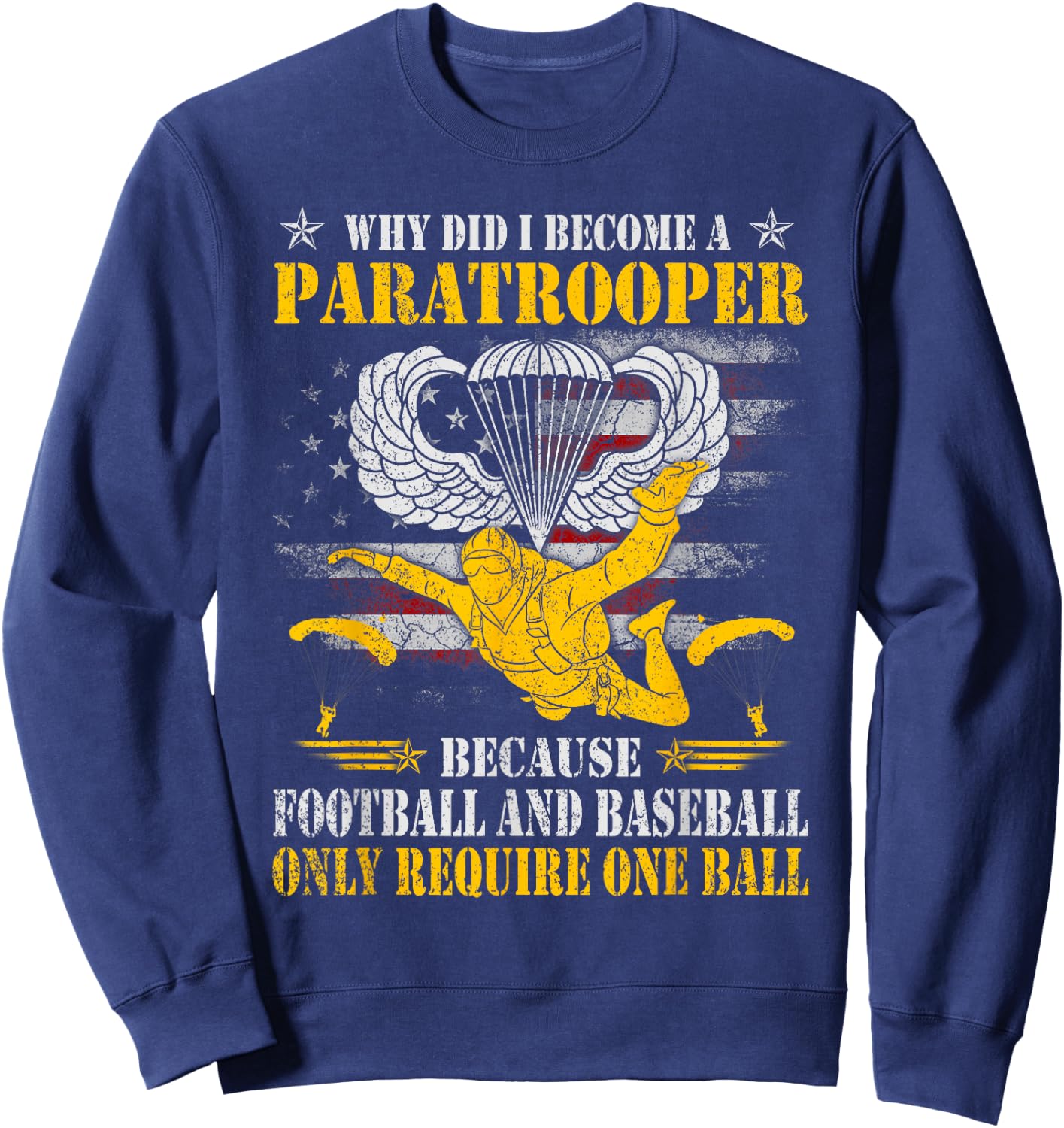 82nd 101st Airborne Paratrooper Jump , Veterans Day Sweatshirt - Sweatshirt | Navy